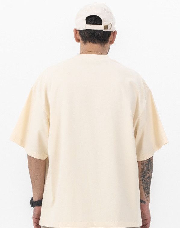 Designer × Japanese Brand Beige retro washed trendy eye pattern tee Size US M / EU 48-50 / 2 - 2 Thumbnail