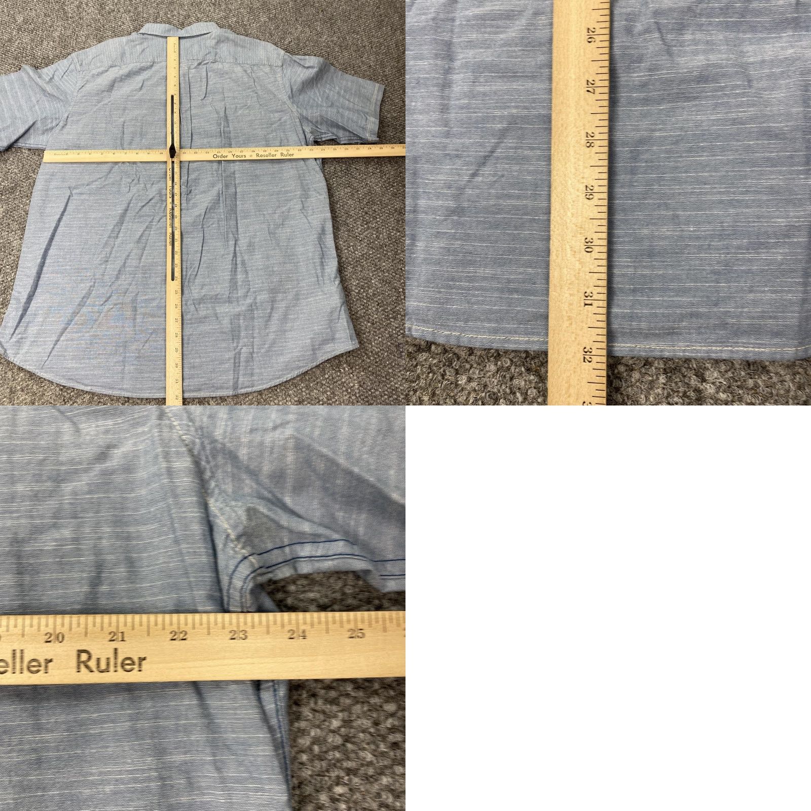 Eddie Bauer Eddie Bauer Shirt Mens XLT Light Blue Chambray Classic Fit Short Sleeve Button-Up Collared Pocketed - Mens Size US XL / EU 56 / 4 - 8 Thumbnail