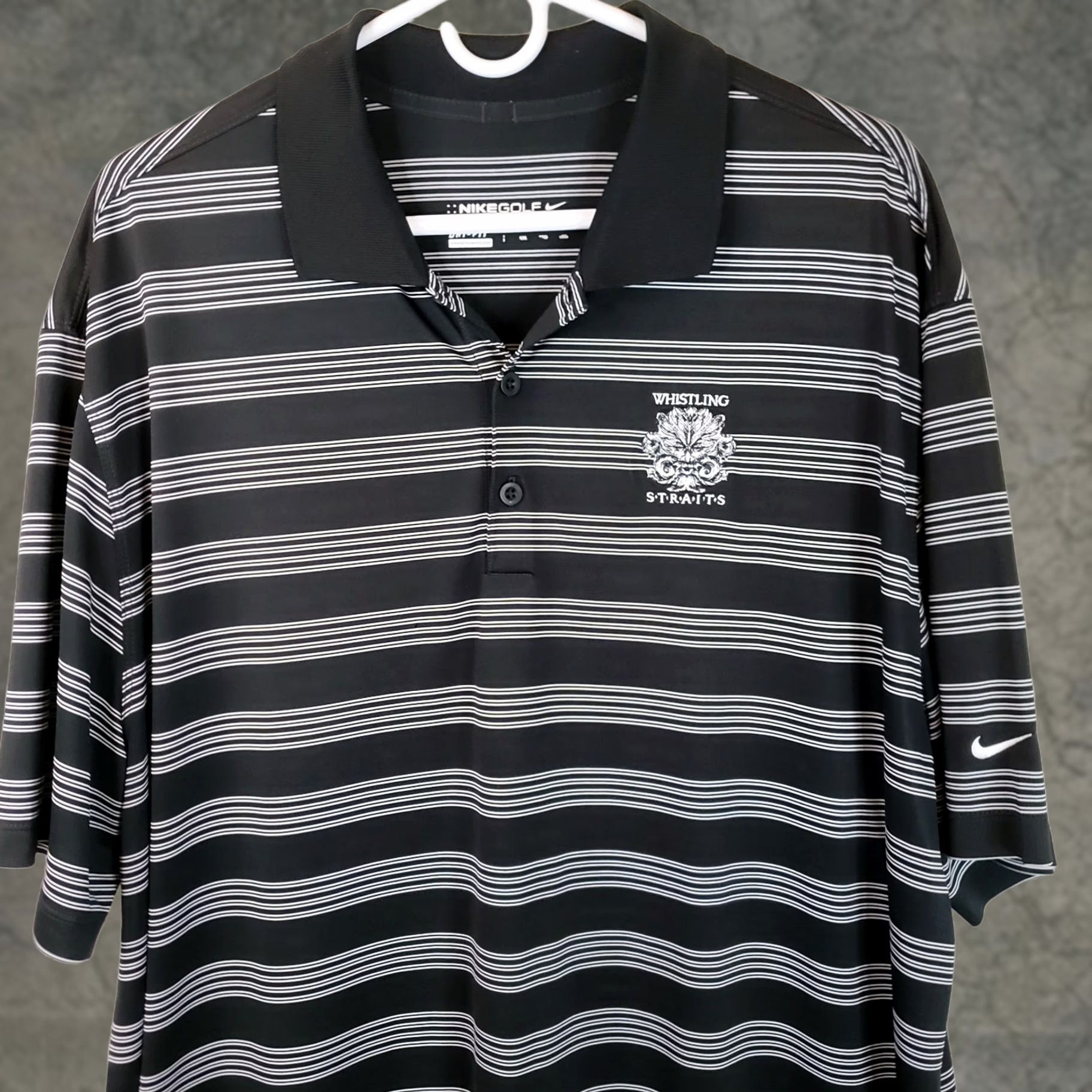 Nike Nike Golf Tour Performance Polo Mens XXL Black Striped Whistling Straights Tee Shirt Shirt? Size US XXL / EU 58 / 5 - 1 Thumbnail
