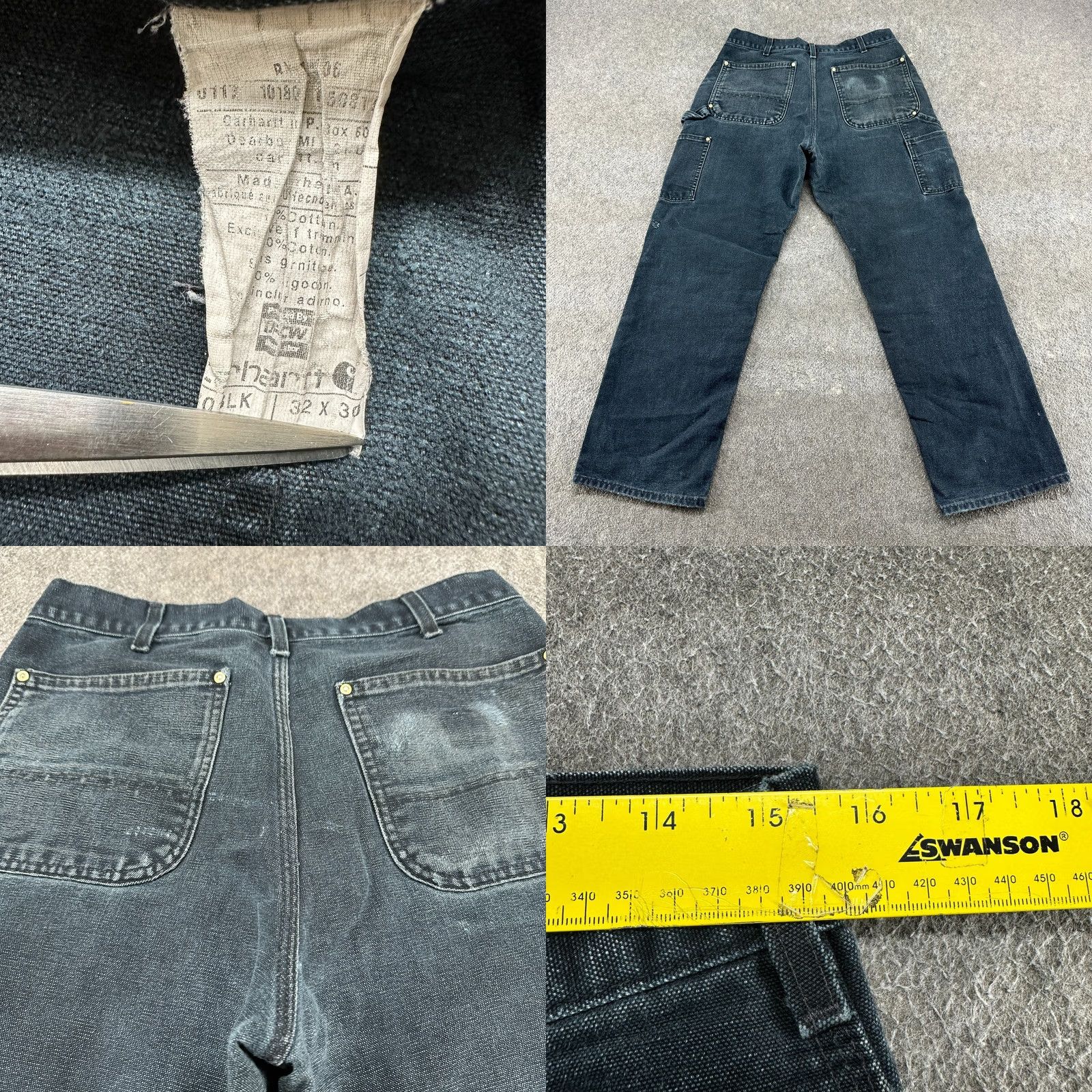 Carhartt VINTAGE Carhartt Pants Men 32x30 Black Carpenter Relaxed Workwear Casual Pants 5-Pocket USA Carhartt FR FLAME RESISTANT Mens Size US 32 / EU 48 - 10 Thumbnail