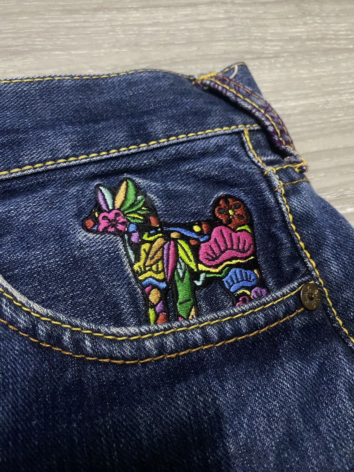RMC Jeans Rmc x Yoropiko - Limited Edition Blue Hungry Dragon Denim Size US 33 - 5 Thumbnail