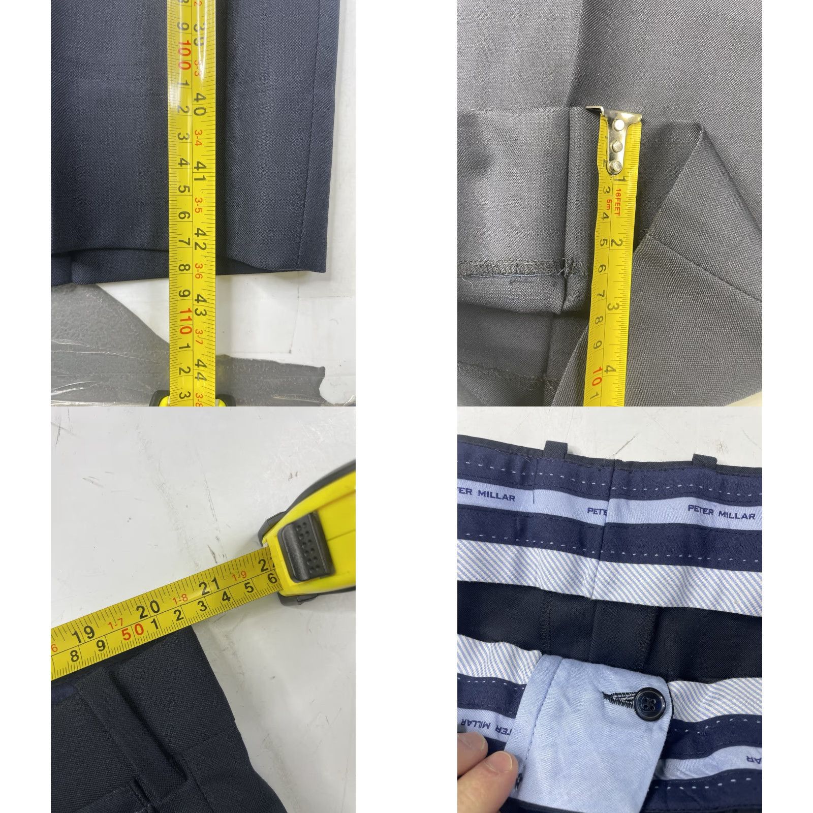 Peter Millar PETER MILLAR Blue 2 Piece Suit 40R Wool Mens 2 Piece Jacket Pants Canada Regular Size 40 Blue Mens Size 40R - 9 Thumbnail