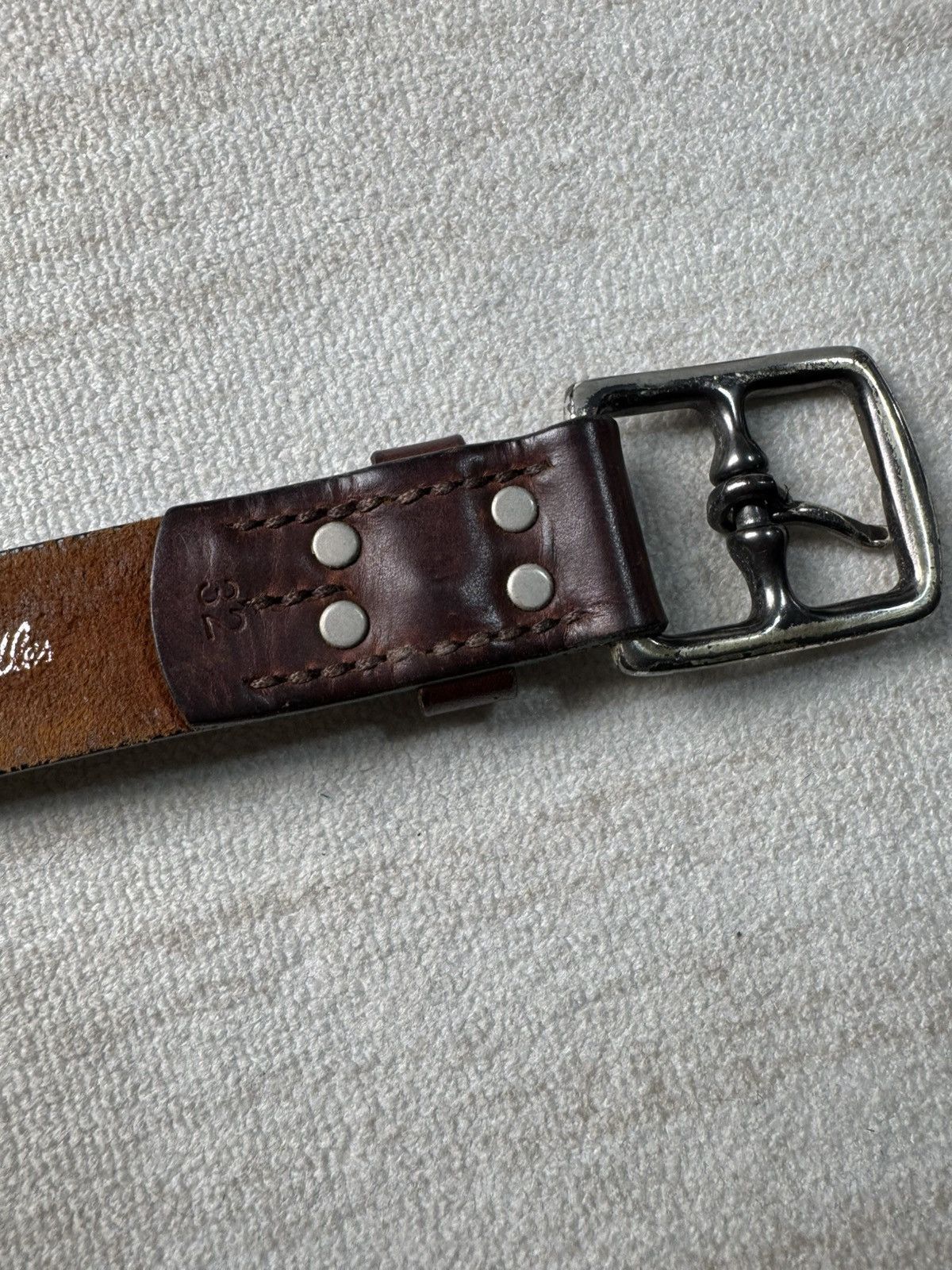 Needles Leather belt Size 30 - 6 Thumbnail