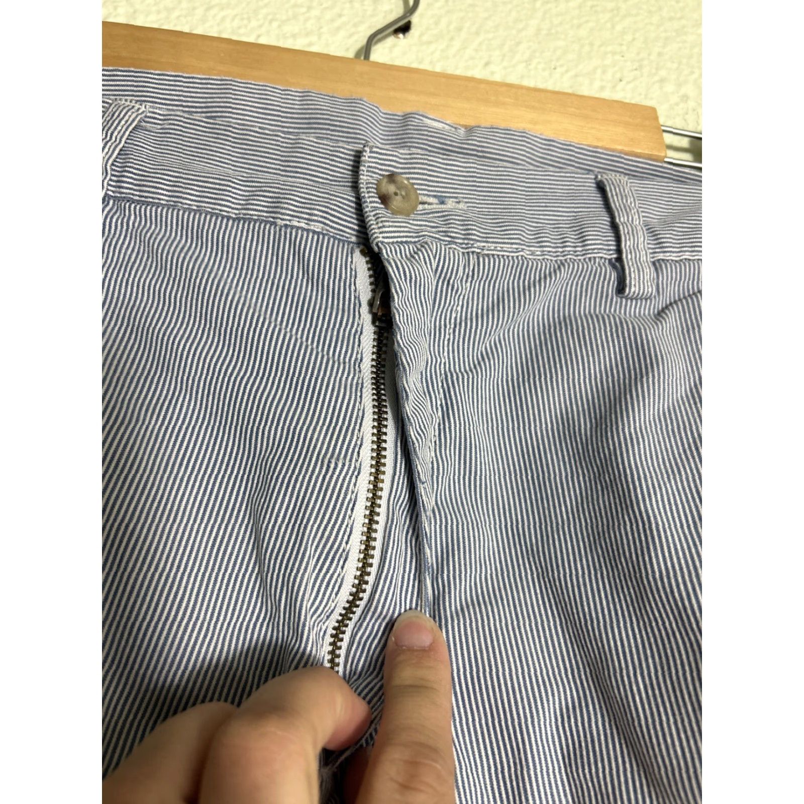 Polo Ralph Lauren VINTAGE Polo Ralph Lauren Mens Shorts 34 Chino Blue White Striped 100% Cotton Mens Size US S / EU 44-46 / 1 - 6 Thumbnail