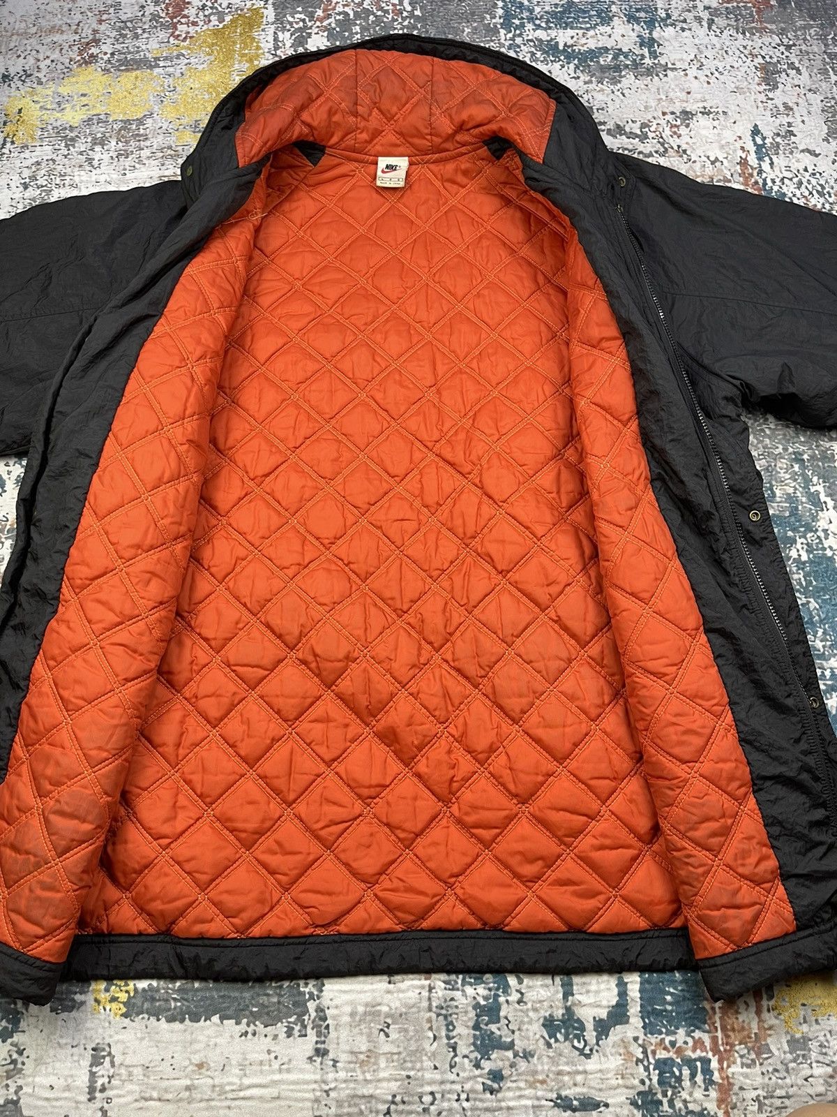Nike Vtg 90s NIKE Big Swoosh Thick Quilted Coach Jacket Size US L / EU 52-54 / 3 - 13 Thumbnail