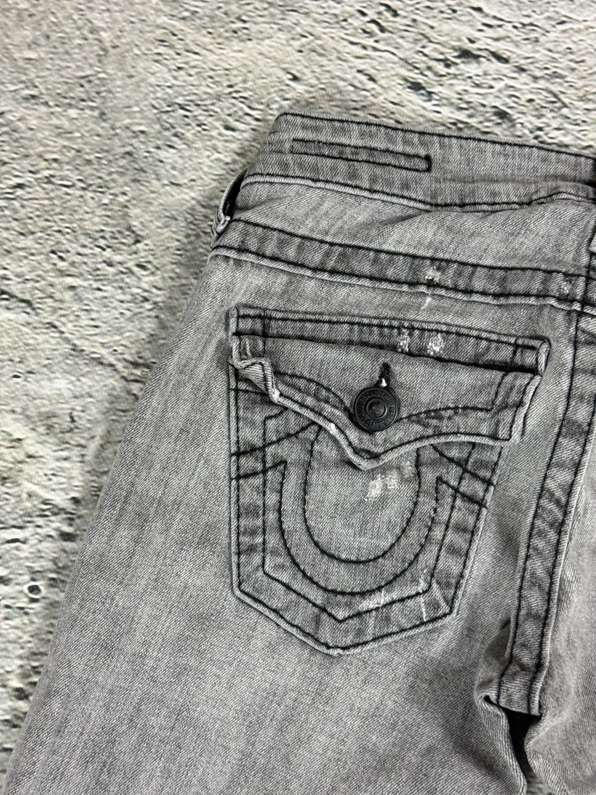 True Religion True Religion jeans grey black thick stitching flared Billy Size 24" / US 00 / IT 34 - 3 Thumbnail