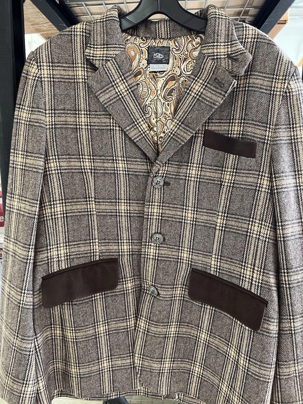 Nike NIKE SB TWEED BROWN BLAZER SPORTS COAT WOOL BLEND JACKET Size US M / EU 48-50 / 2 - 2 Thumbnail