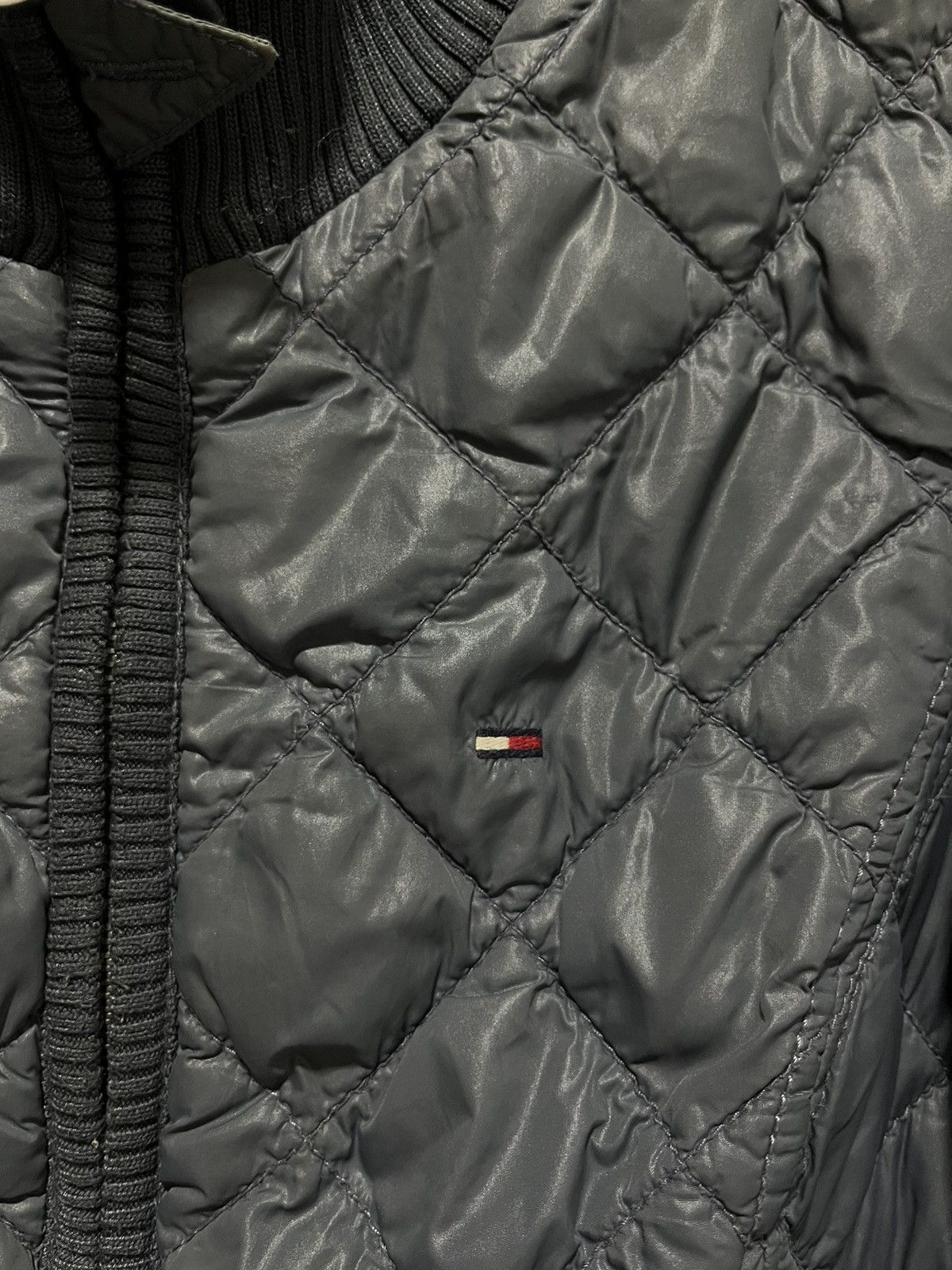 Tommy Hilfiger Hilfiger Denim Diamond Quilted Sweater Jacket Size S / US 4 / IT 40 - 6 Thumbnail