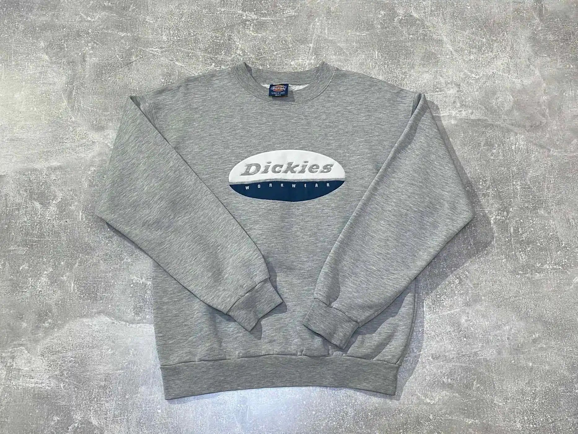 Pre-owned Dickies X Vintage Y2k Dickies Big Logo Sweatshirt In Grey