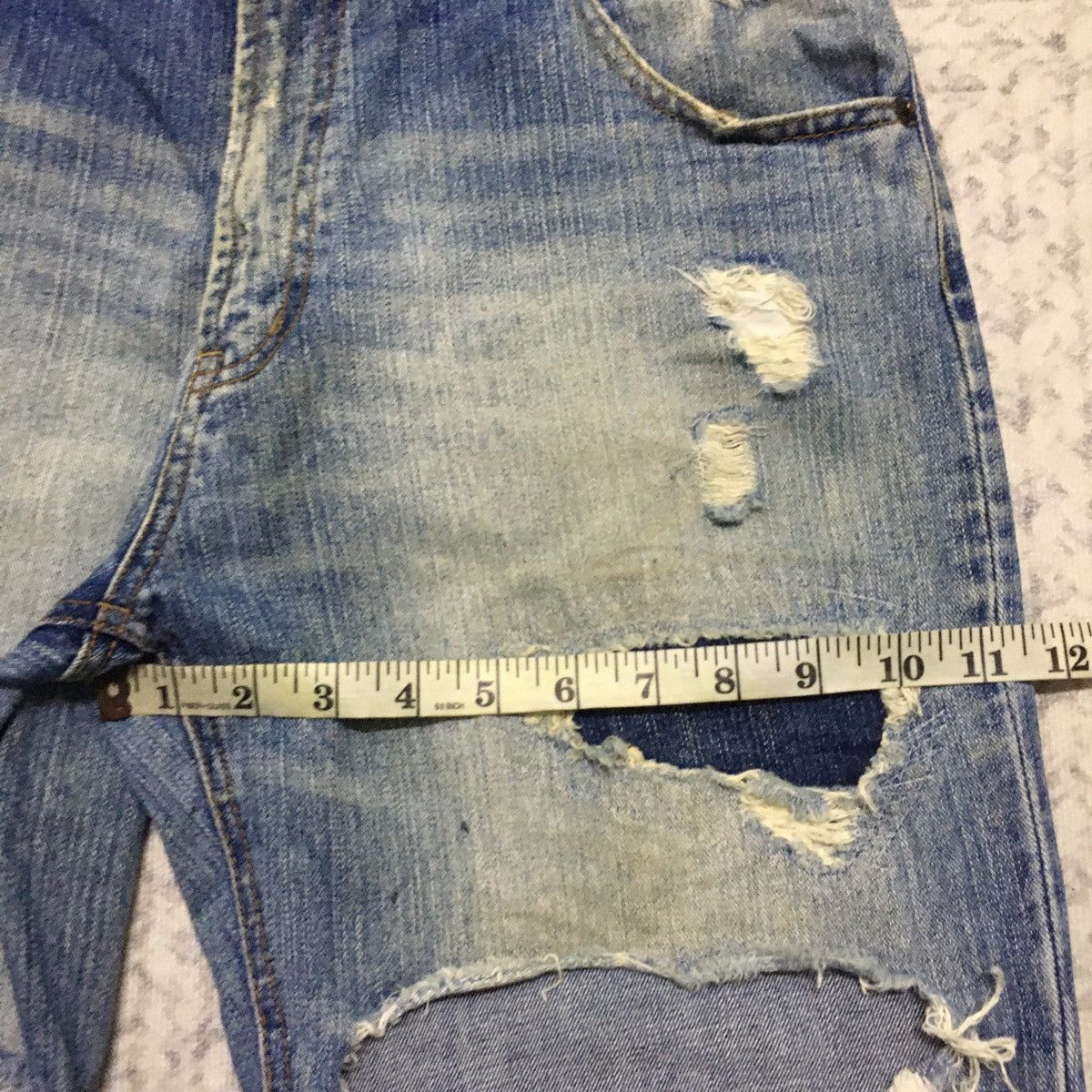 Japanese Brand Dirty & Distress Japanese Brand Punk Rock Denim Size US 31 - 21 Thumbnail