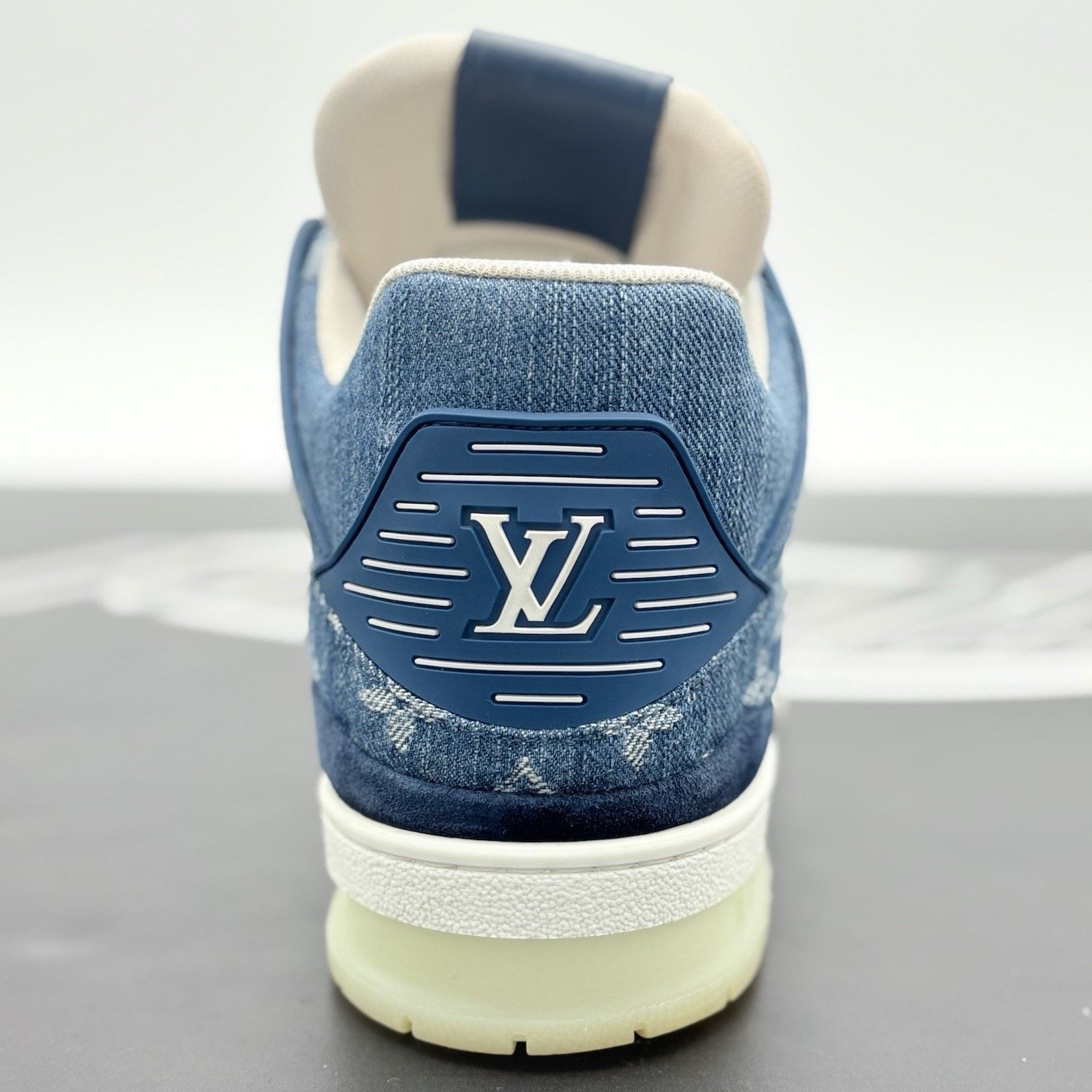 Louis Vuitton Louis Vuitton Denim Mid Trainer ' Blue ' | SUPER CLEAN! Size US 10 / EU 43 - 3 Thumbnail