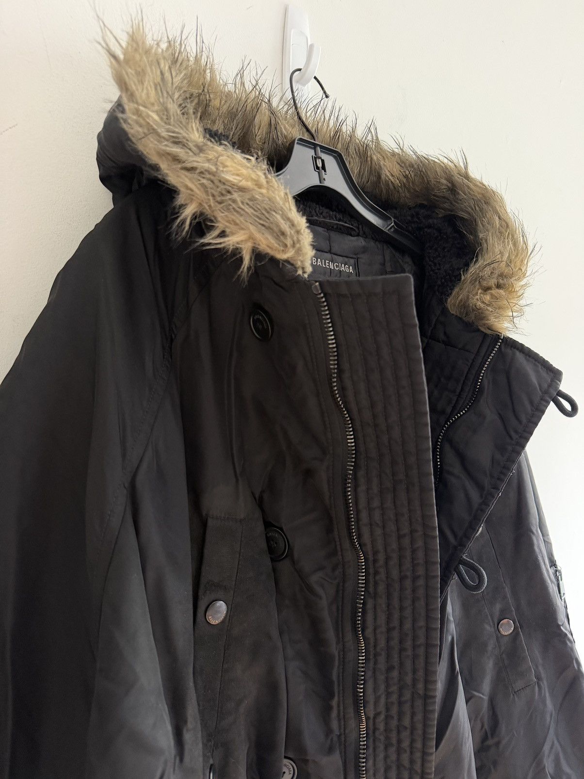 Balenciaga Fall 23 Distressed Graffiti Parka (48) Size US M / EU 48-50 / 2 - 8 Thumbnail