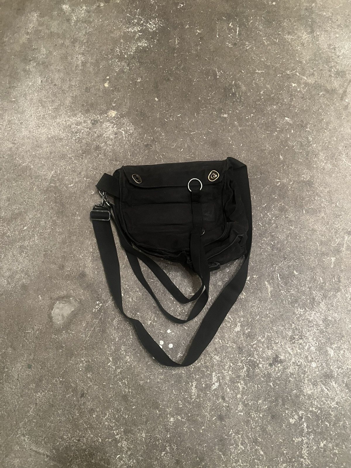 image of Unsound Rags Military Gas Mask Bag in Black, Men's