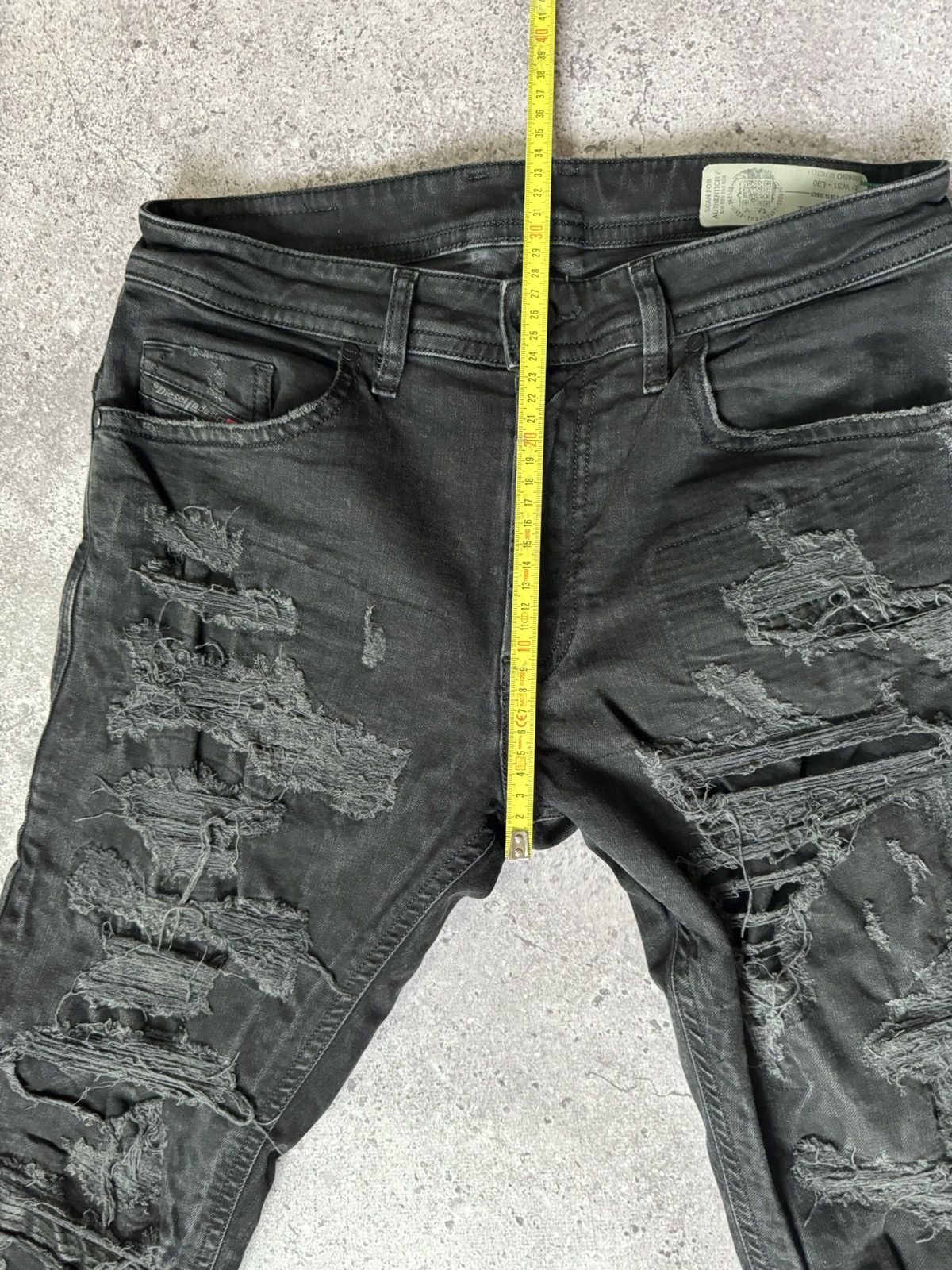 Diesel Diesel Distressed Jeans Denim Dark Gray Rick Owen’s Style Size US 31 - 8 Thumbnail