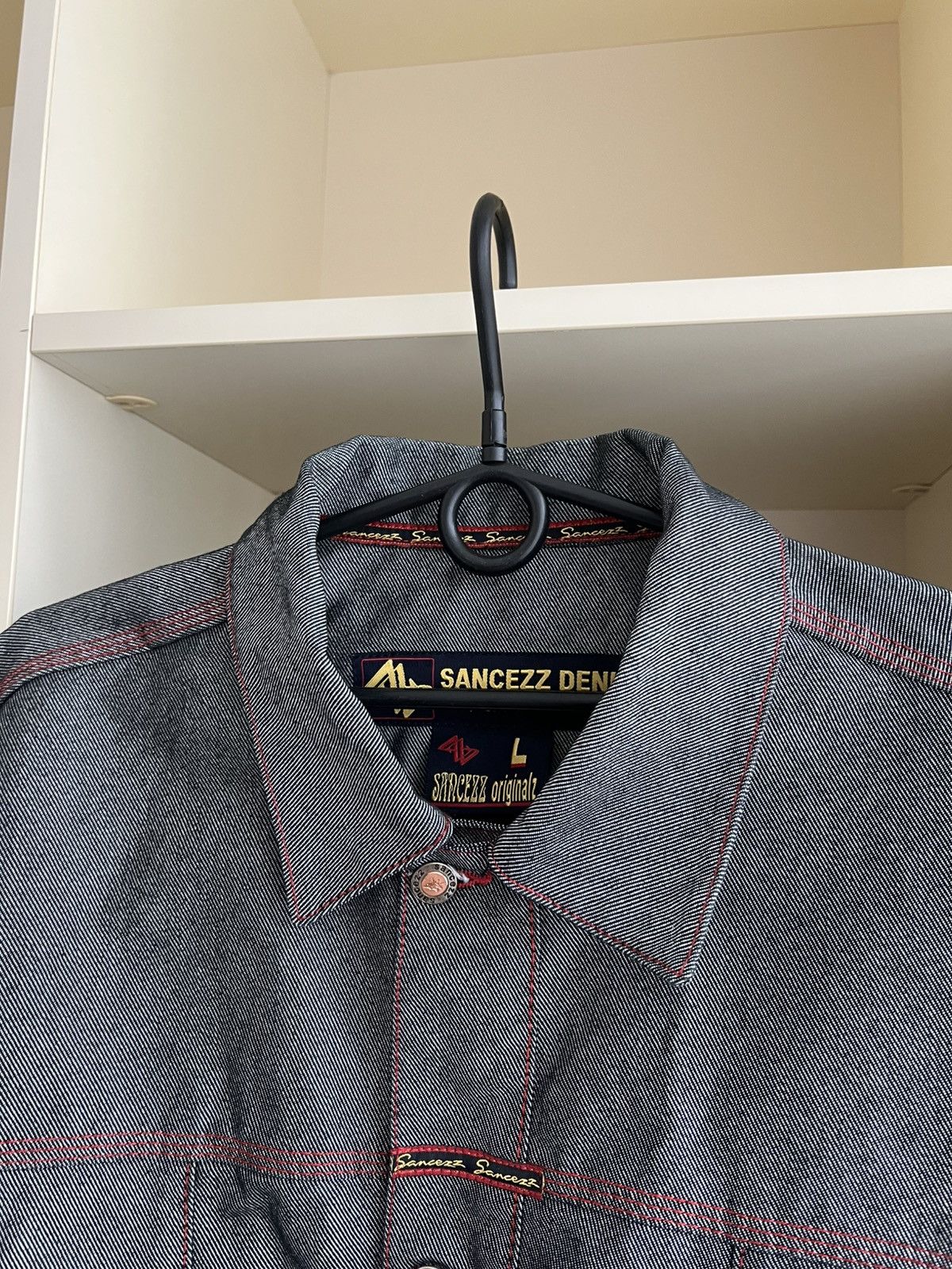 Vintage Vintage Sancezz Denim Jacket Hip-Hop Retro Size L Size US L / EU 52-54 / 3 - 14 Thumbnail
