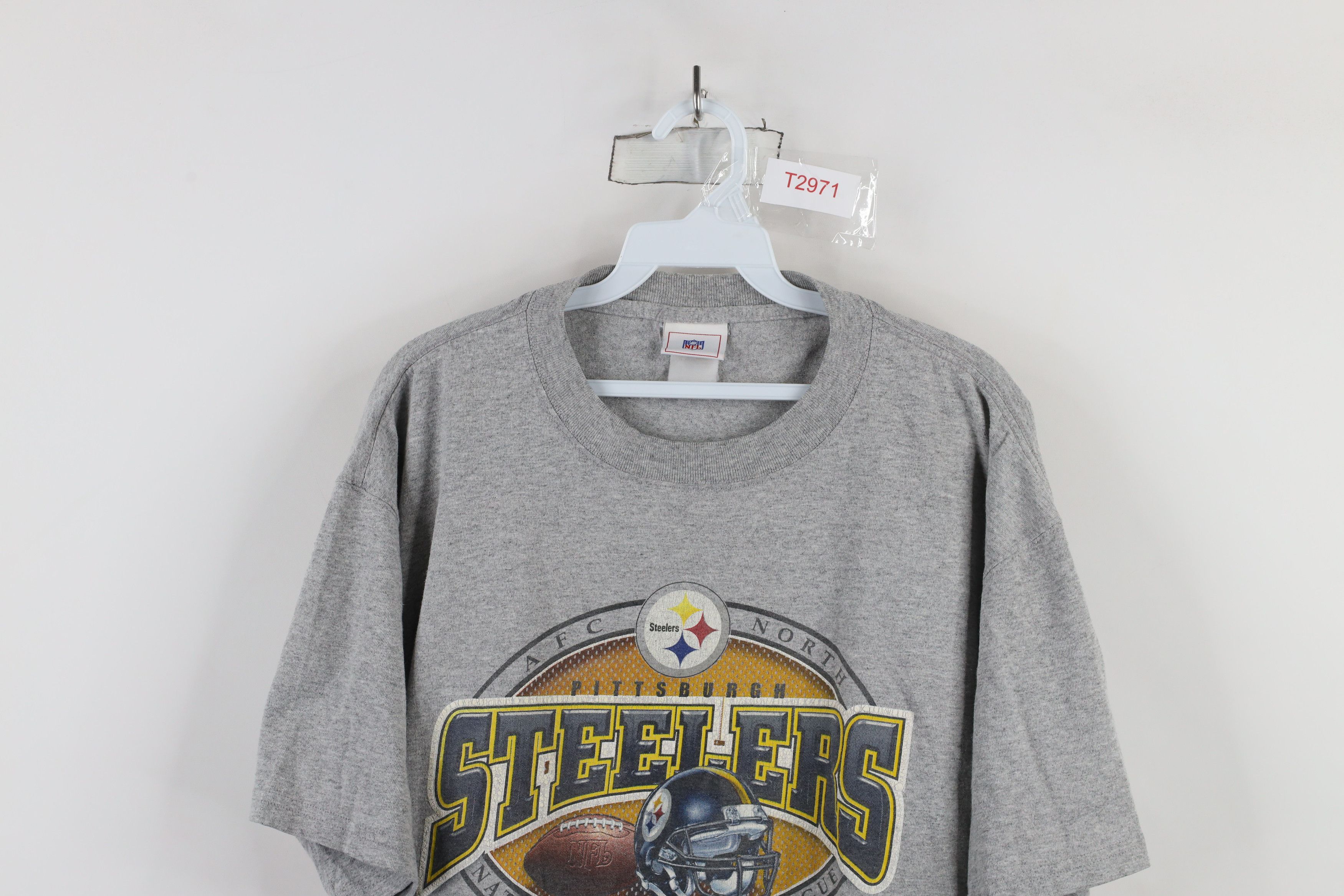 Vintage Vintage Y2K NFL Steelers Football T-Shirt Heather Gray Size US XL / EU 56 / 4 - 2 Thumbnail