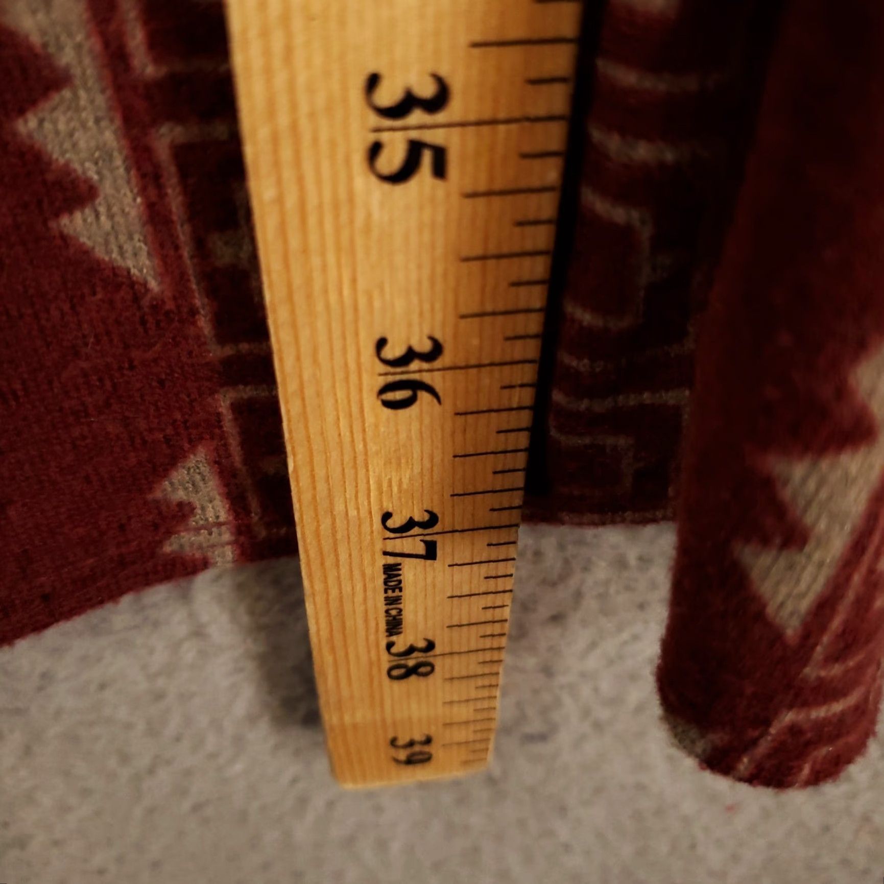 Vintage Womens Cardigan Duster Long Open Front Lighweight USA Burgundy Tan Medium Size M / US 6-8 / IT 42-44 - 5 Thumbnail