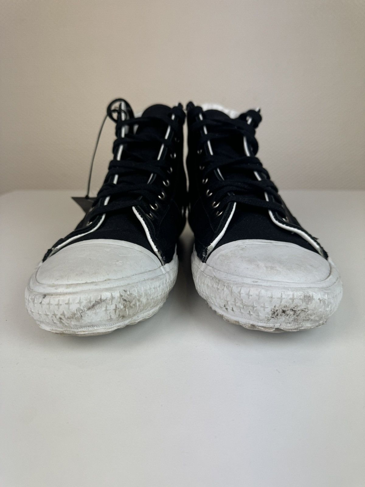 Stone Island Stone island leather tissue trainers high top sneakers 43 Size US 9.5 / EU 42-43 - 9 Thumbnail