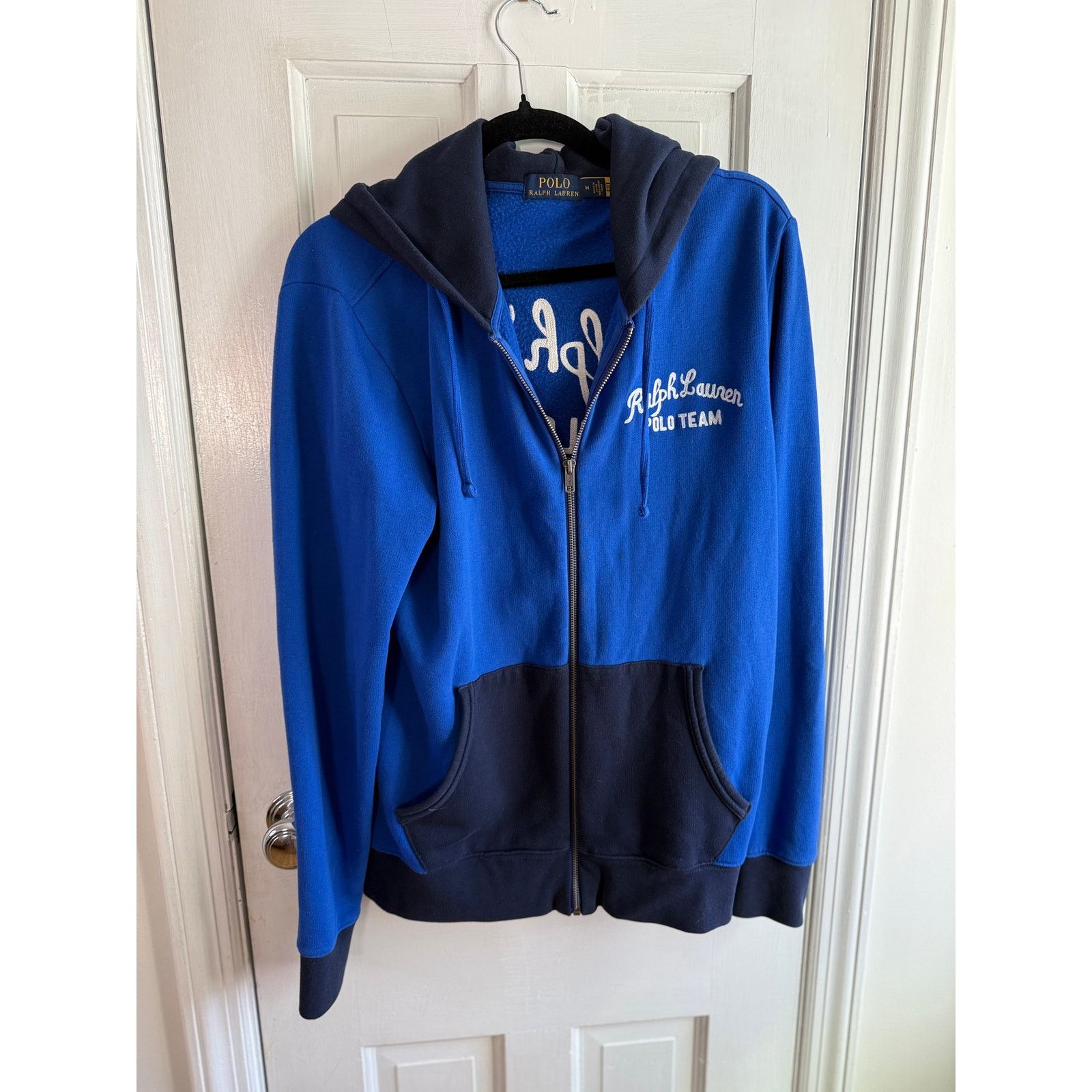 Polo Ralph Lauren "Polo Team" Blue Full-Zip Hoodie Medium