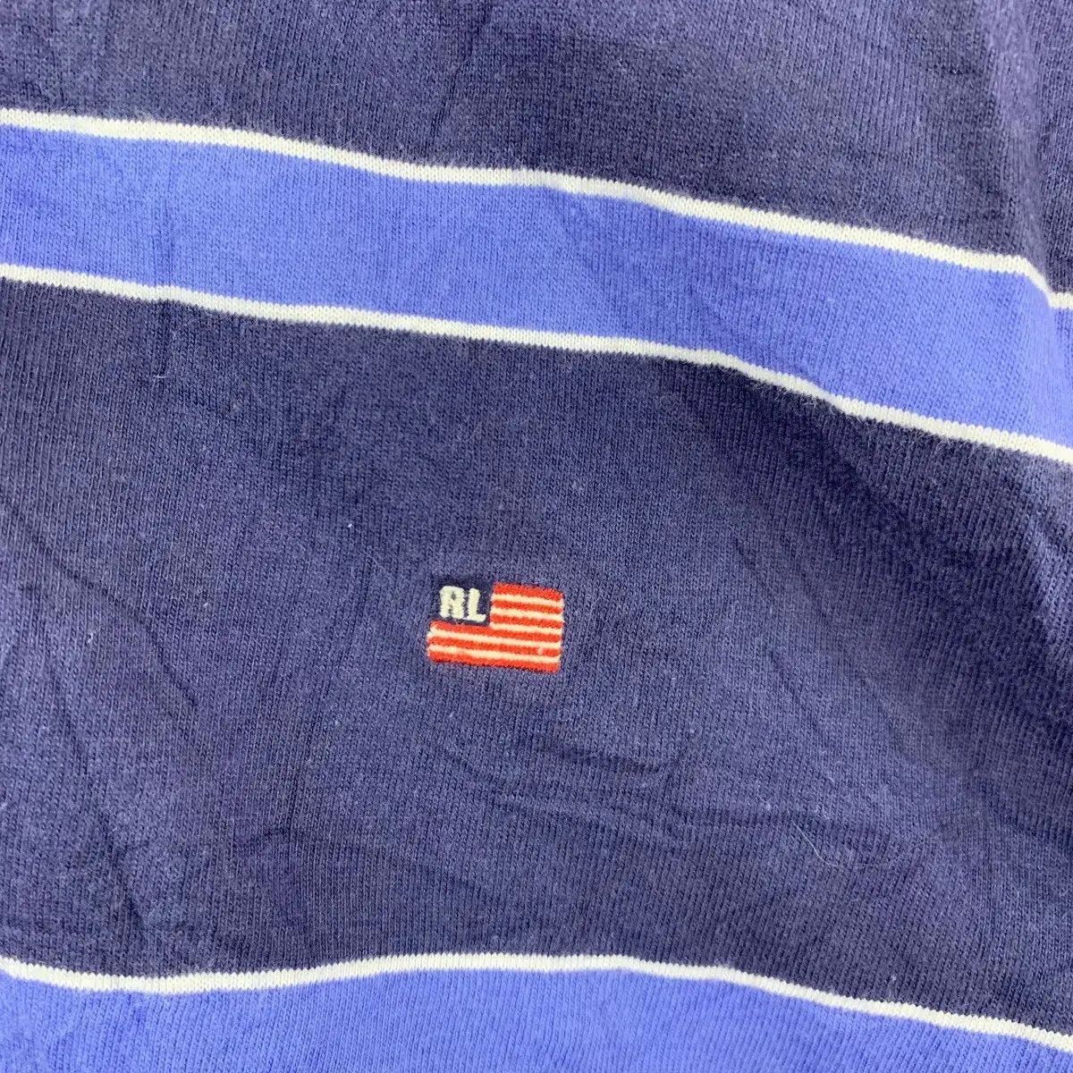 Polo Ralph Lauren Vintage POLO JEANS RALPH LAUREN RL Logo Striped Polo Tee Size US XL / EU 56 / 4 - 2 Thumbnail