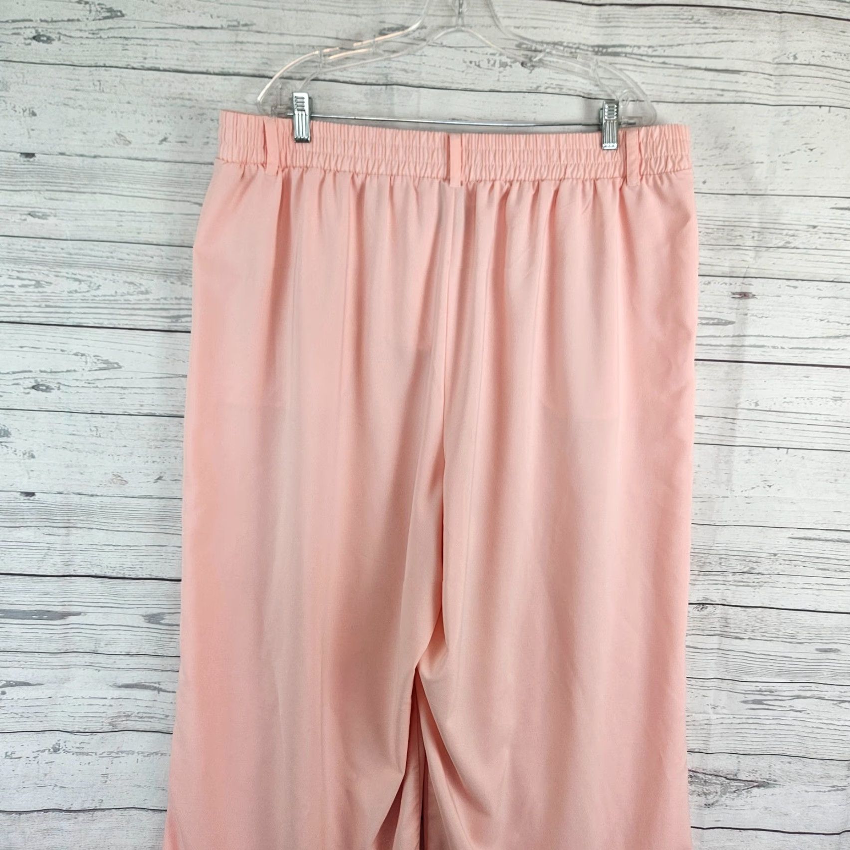 Torrid Torrid Womens Wide Leg Pants Sz 18 Solid Pink High Rise Size 40" / US 18 - 4 Thumbnail