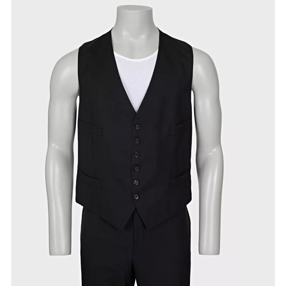 Tom Ford Tom Ford Men’s Black Three-Piece Wool Suit IT58 4XL Size 54L - 8 Thumbnail