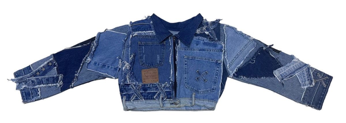 If Six Was Nine Reconstructed Levis Cropped Hagi Jeans Jacket RARE Size US M / EU 48-50 / 2 - 7 Thumbnail