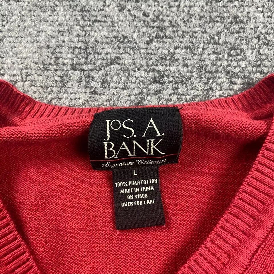 Jos. A. Bank Jos A Bank Sweater L V-Neck Signature Collection Pima Cotton Size US L / EU 52-54 / 3 - 3 Thumbnail