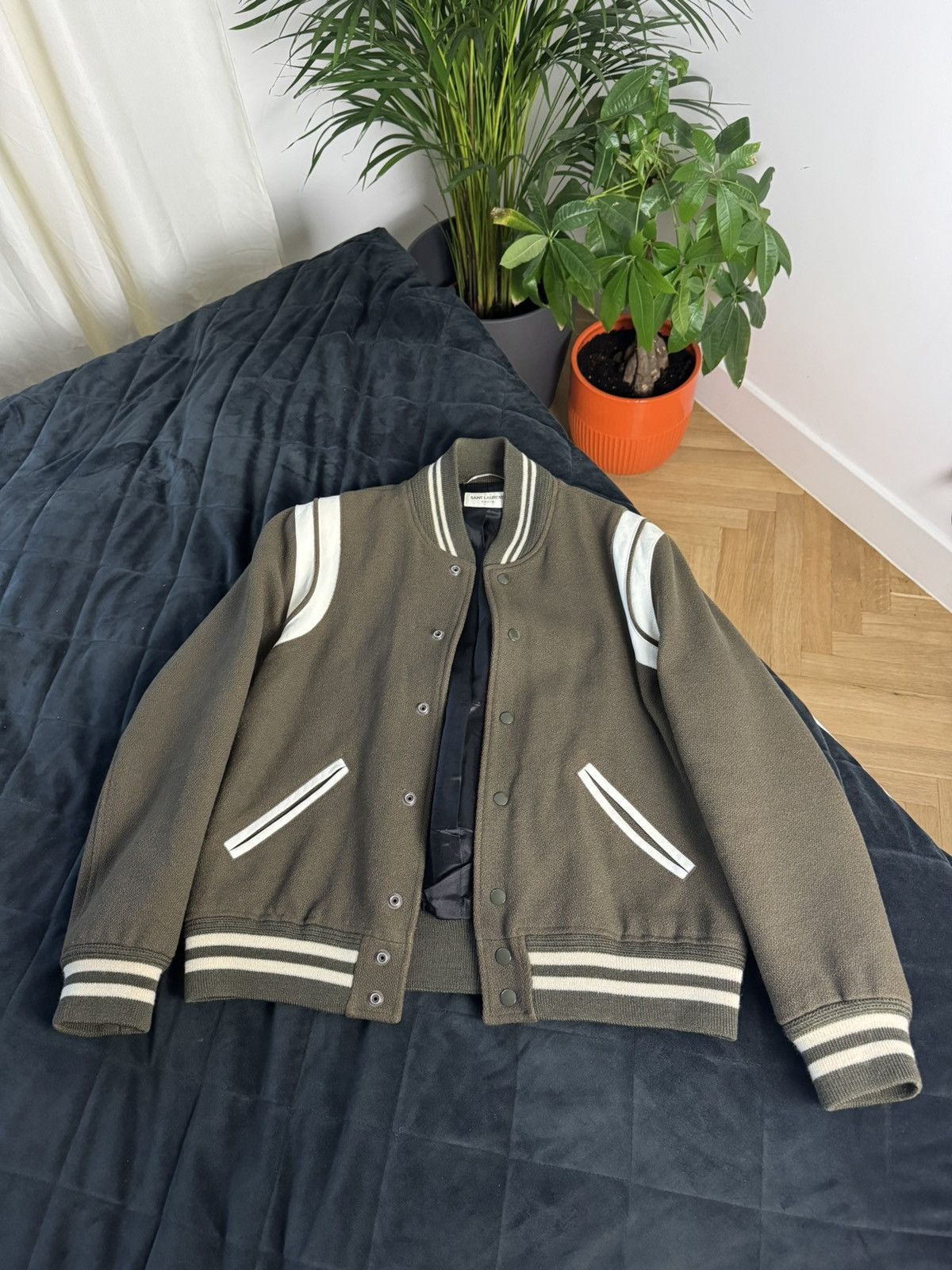 Saint Laurent Paris SLP Saint Laurent Paris olive hedi slimane teddy jacket Size US L / EU 52-54 / 3 - 4 Thumbnail