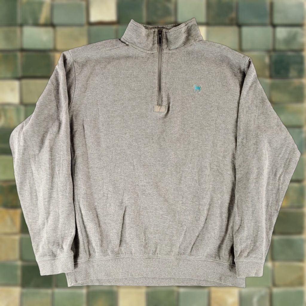 Vintage The Black Dog 1/4 Zip Pullover Sweatshirt Gray Long Sleeve Mens L Size US L / EU 52-54 / 3 - 1 Thumbnail