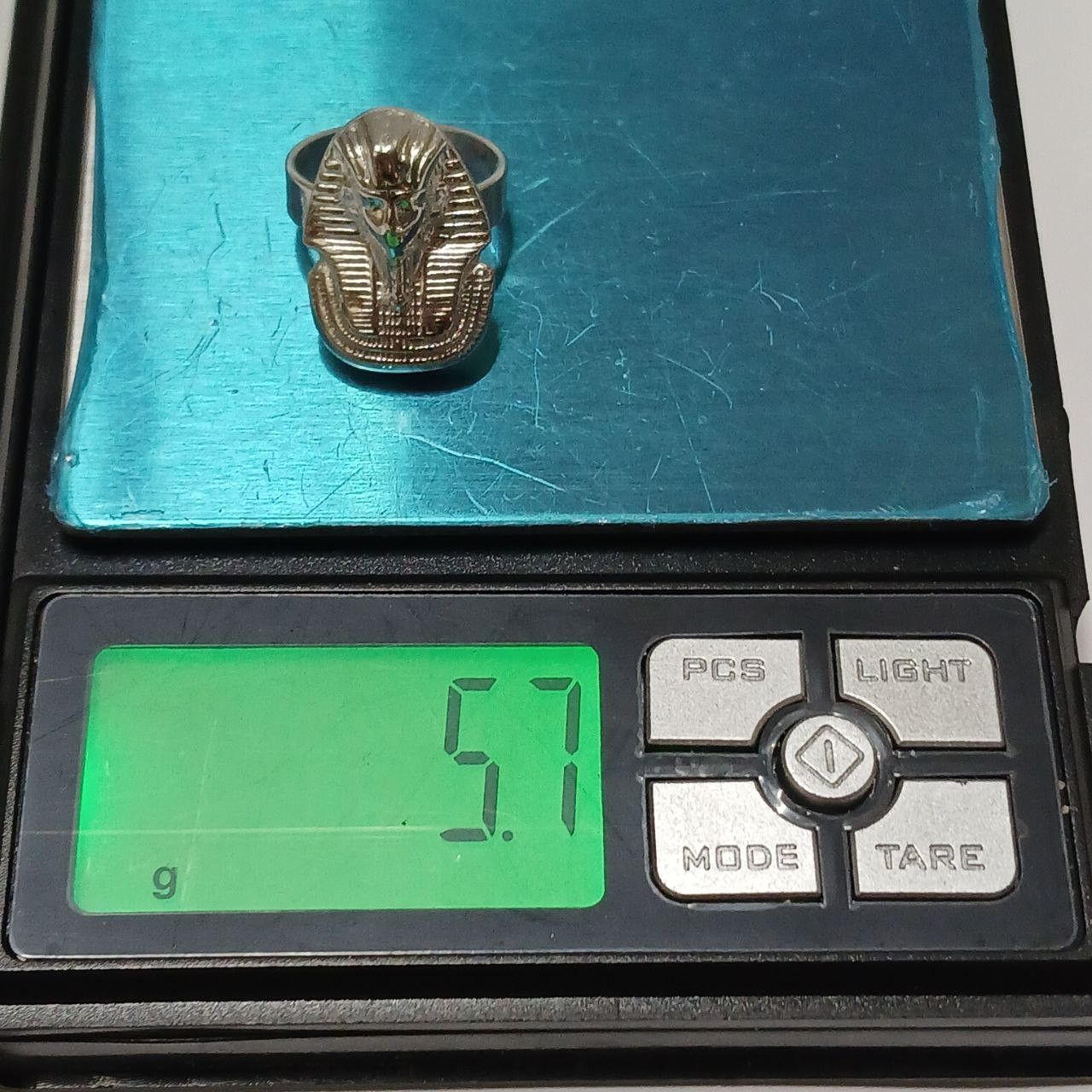 Other A silver-plated pharaonic ring inspired by King Tutankhamun Size ONE SIZE - 9 Thumbnail