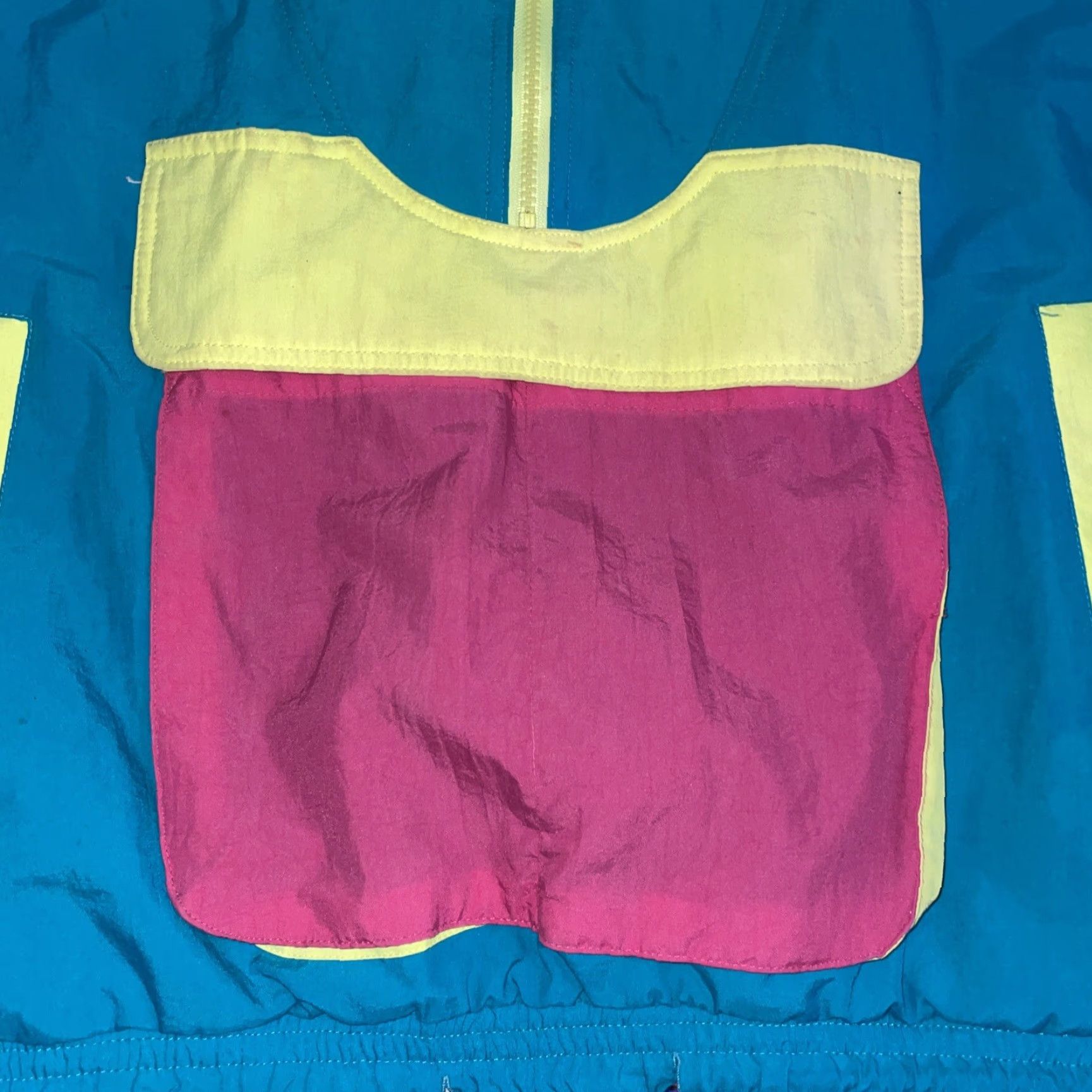 Vintage VINTAGE 1980s Boat World NEON Half Zip Windbreaker Mens L Blue Windbreaker Coat Zip Size US L / EU 52-54 / 3 - 2 Thumbnail