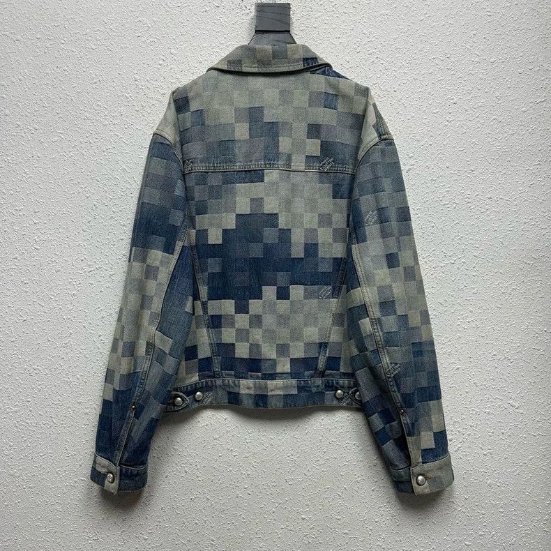 Louis Vuitton louis vuitton Mosaic checkerboard denim jacket 2502-Nextarr Size US L / EU 52-54 / 3 - 2 Thumbnail