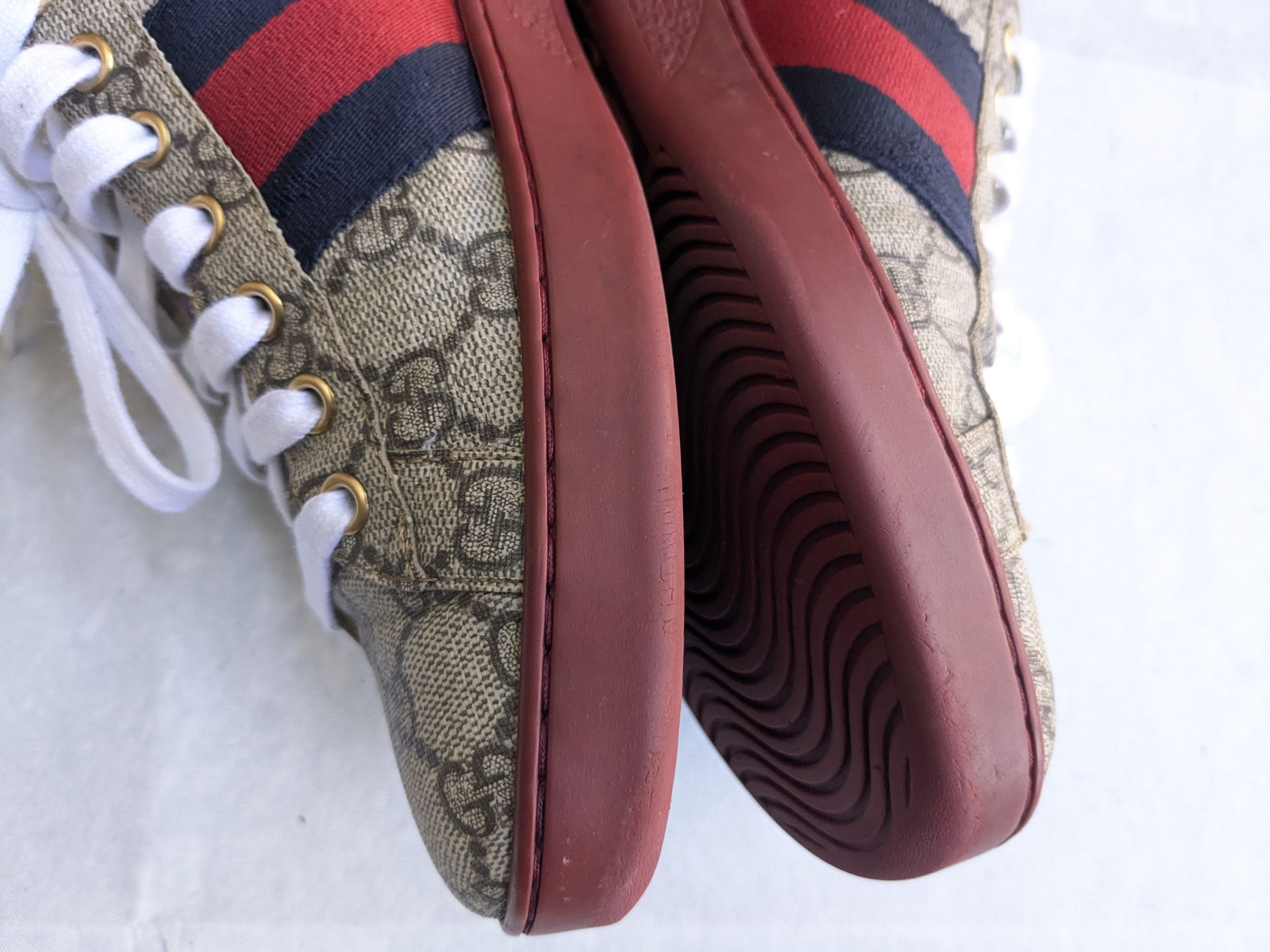 Gucci Gucci Ace GG Supreme Sneakers 429445 Red 8.5 Size US 8.5 / EU 41-42 - 12 Thumbnail