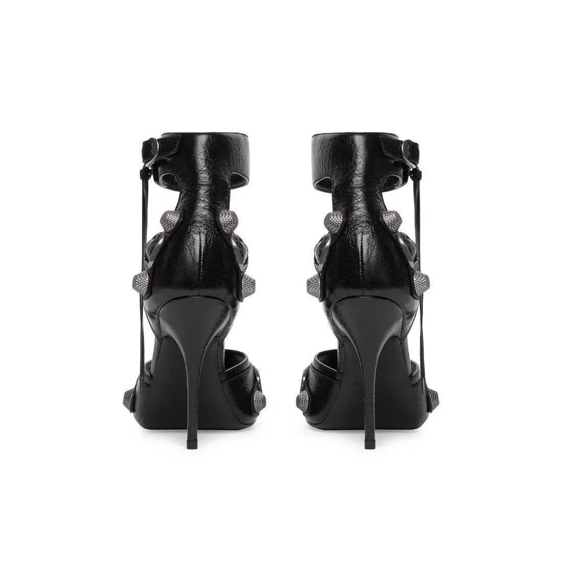 Balenciaga o1bcso1str0126 Cagole 110mm Sandals in Black Size US 7 / IT 37 - 2 Thumbnail