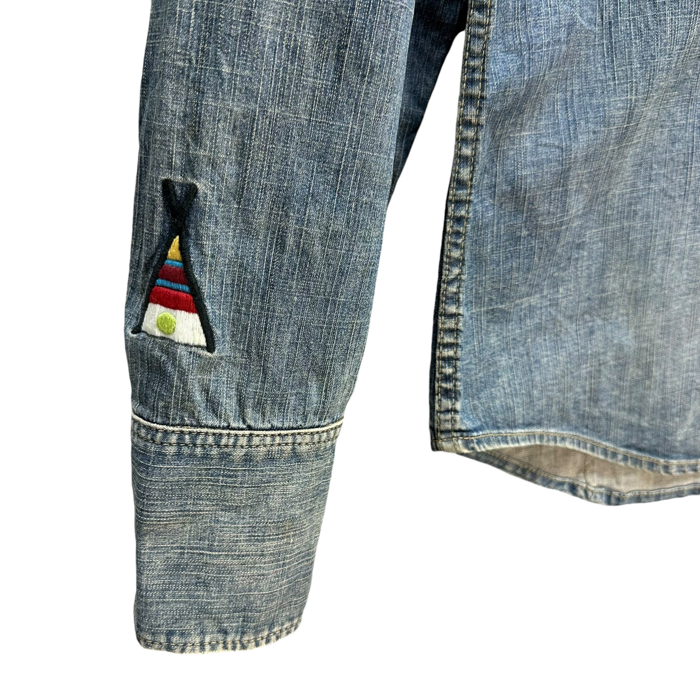 Dsquared2 DSQUARED2 Snap Button Shirt Jean Jacket #A52-1212 Size L / US 10 / IT 46 - 8 Thumbnail