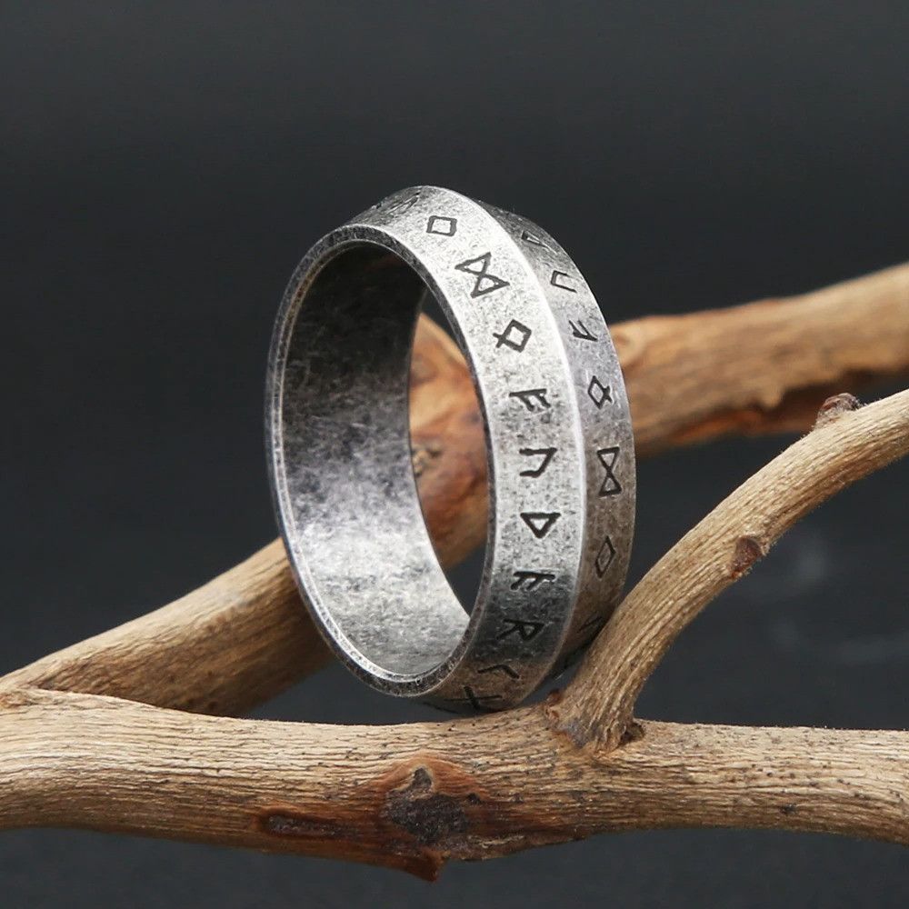 Jewelry Vikings Stainless Steel Silver Ring Size ONE SIZE - 6 Thumbnail
