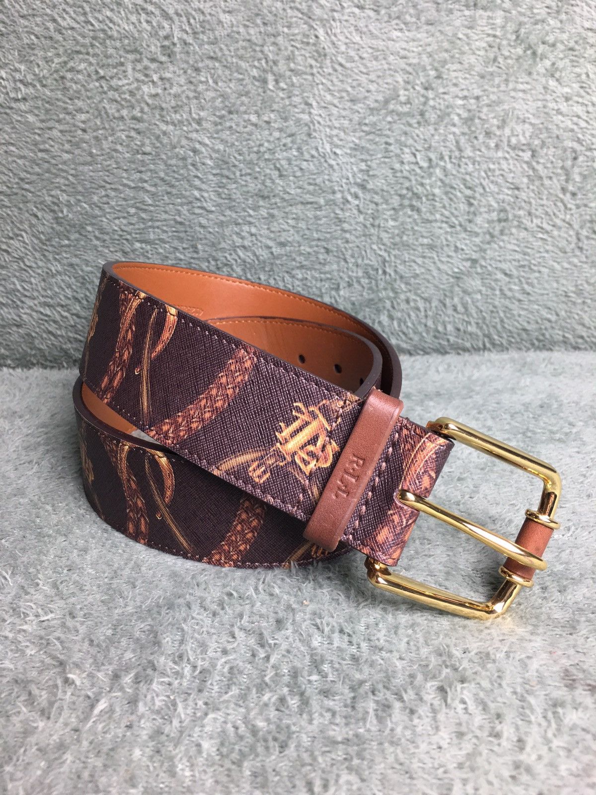 Lauren Ralph Lauren × Ralph Lauren RALPH LAUREN Belt Bridle Equestrian Crosshatch Logo RLL Size ONE SIZE - 1 Thumbnail