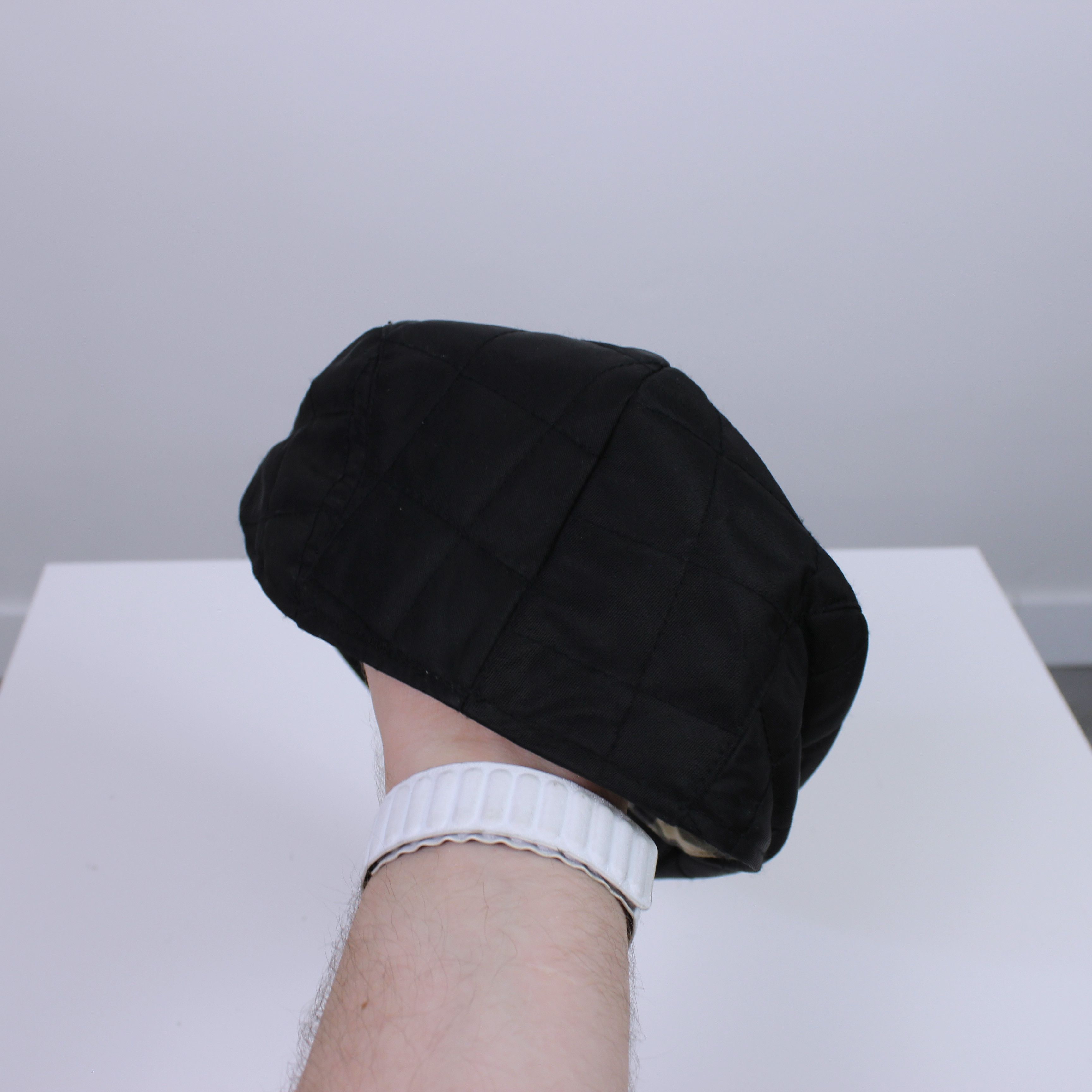 Burberry BURBERRY Black Nova nylon Flat Cap Newsboy Hat S England Size ONE SIZE - 2 Thumbnail