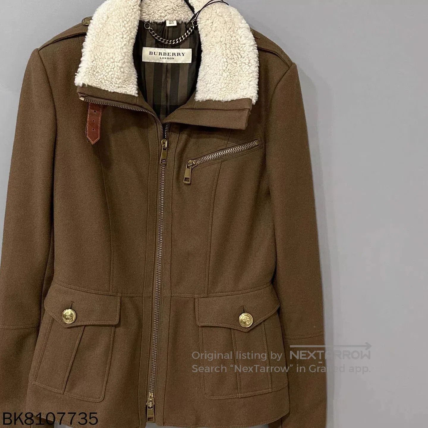 Burberry Burberry Plaid Lining Shearling Collar Zip Coat. Size S / US 4 / IT 40 - 2 Thumbnail