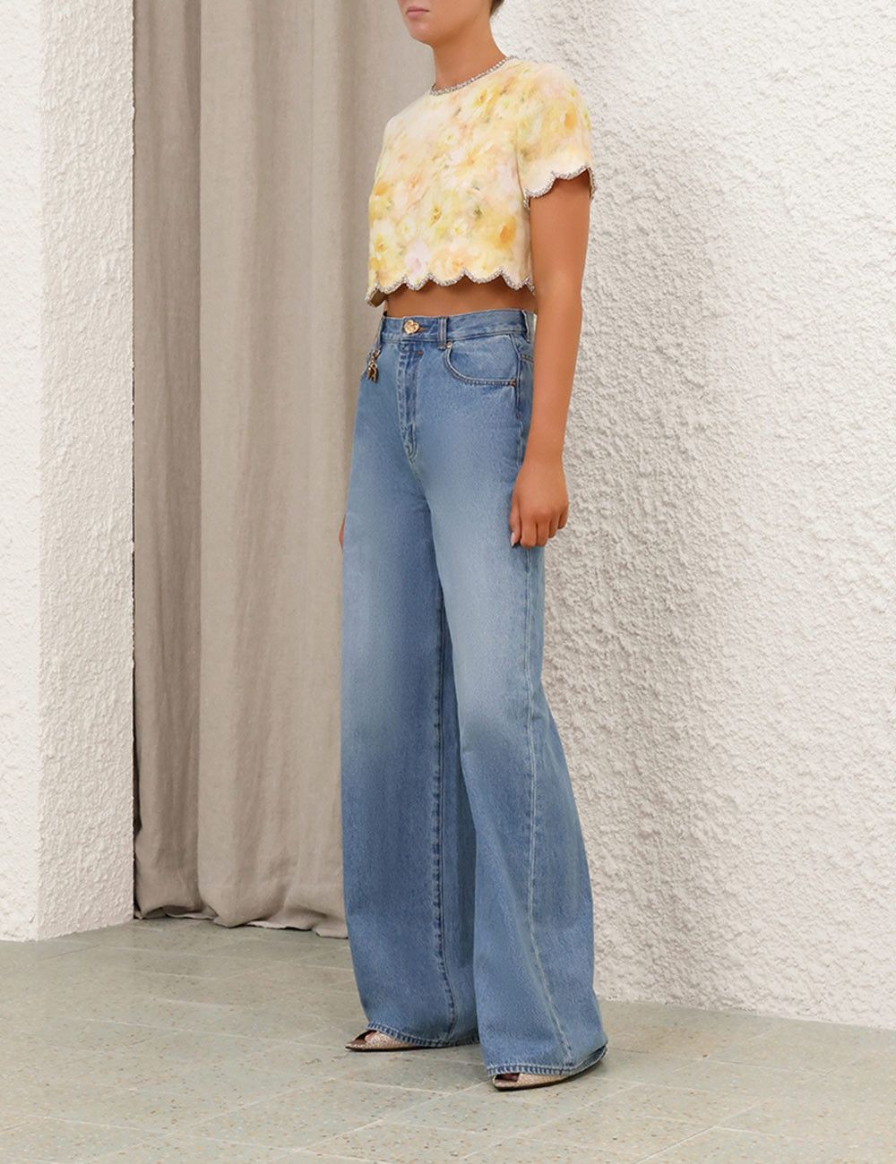 Zimmermann oc11z0925 Crush Scalloped Top in Multicolor Size L / US 10 / IT 46 - 8 Thumbnail