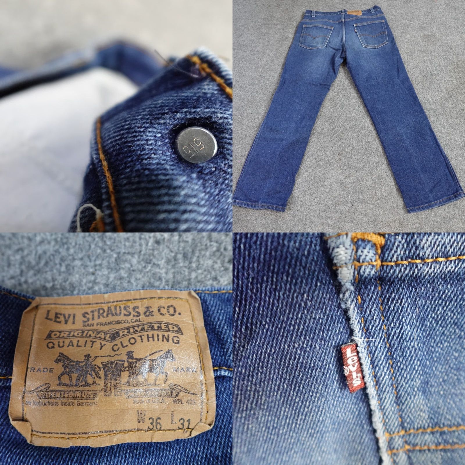 Levi's VINTAGE Levi's 515 Jeans 33 x 27 Blue USA Made Denim Solid Belt Loops Mens Jeans 515 Straight (Inseam 27) 33" Waist Blue Vintage USA Made Size US 33 - 9 Thumbnail
