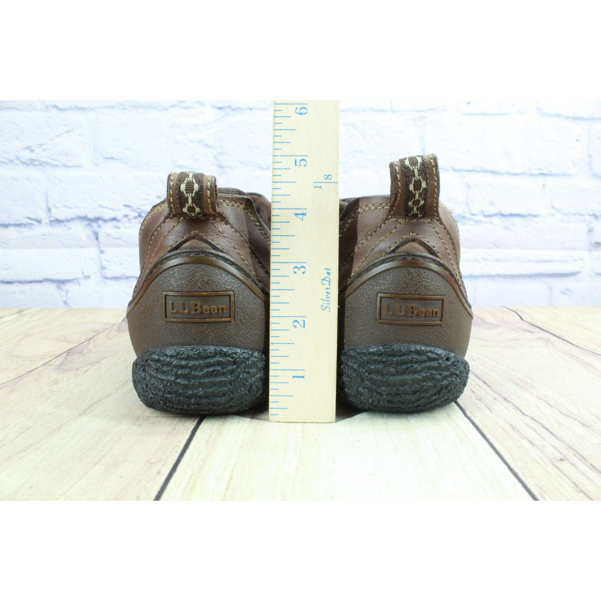 L.L. Bean LL Bean Mens Brown Leather Traverse Slip-on Trail Shoes Size US 11 / EU 44 - 7 Thumbnail