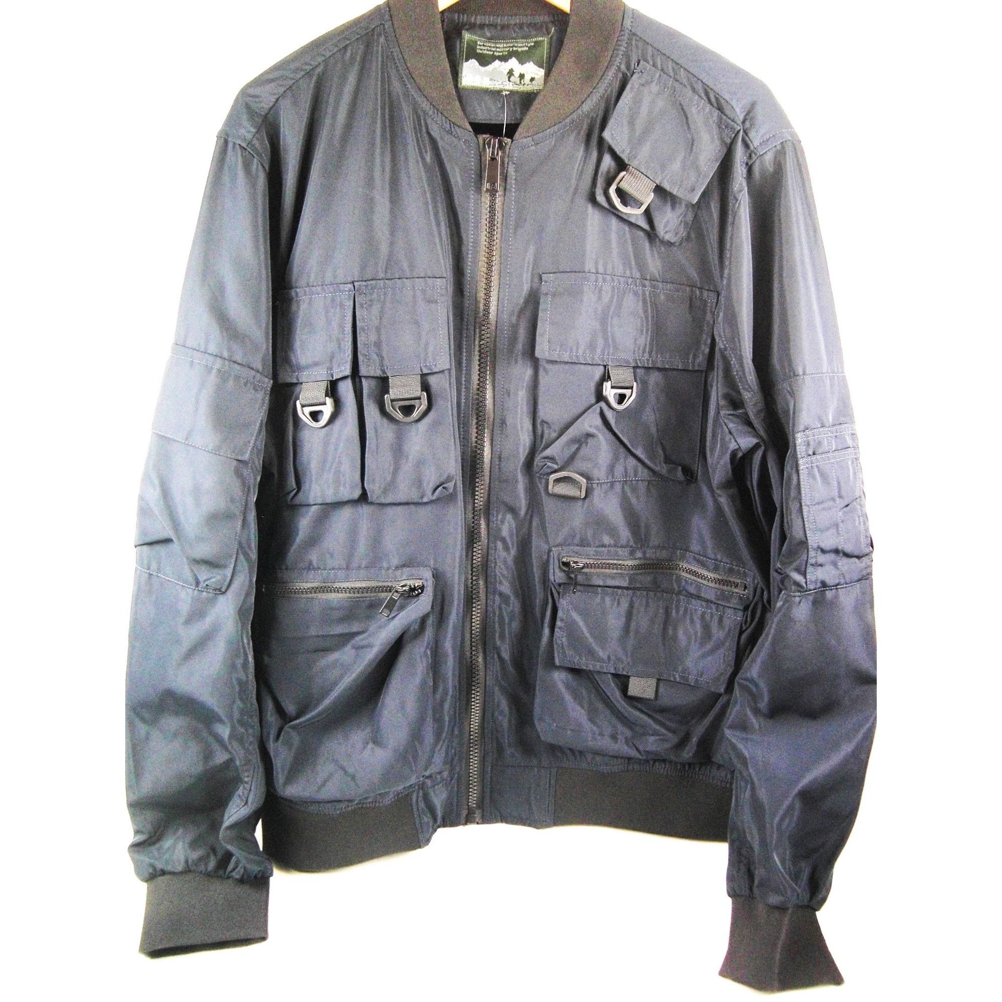 Other Mens Light Weight Bomber Jacket Full Zip Size L Coat Navy Bl Size US L / EU 52-54 / 3 - 1 Thumbnail