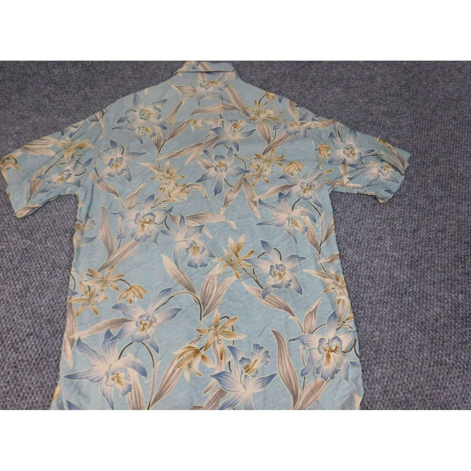 Croft & Barrow Croft & Barrow Mens Shirt Medium Green Floral Button-Down Rayon Hawaiian Short Sleeve Regular Collar Size US M / EU 48-50 / 2 - 7 Thumbnail