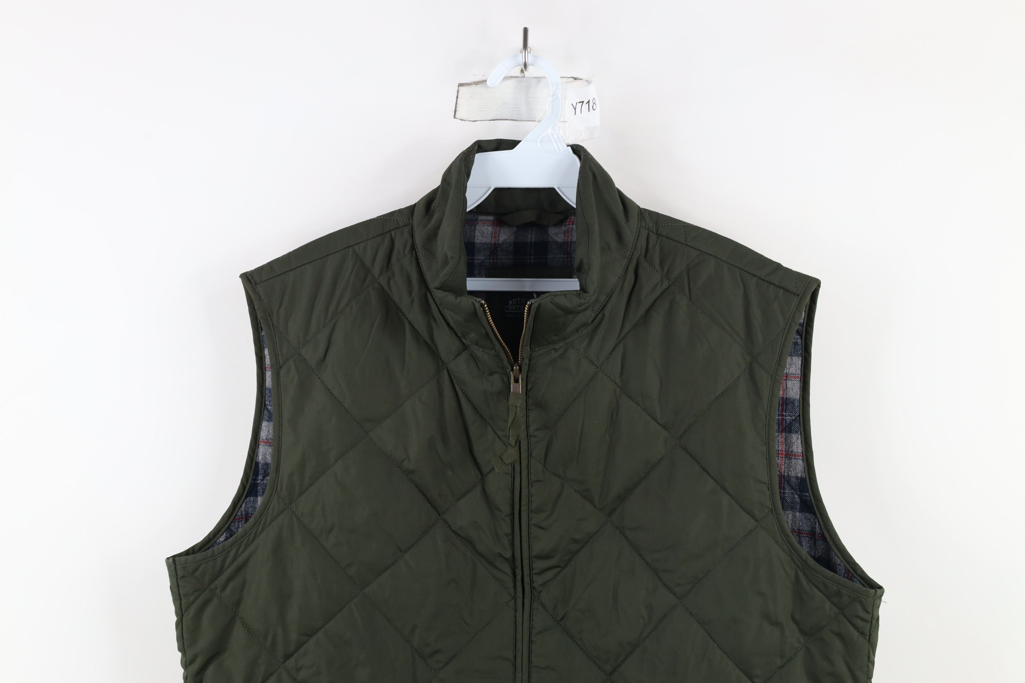 J.Crew × Vintage Vintage Y2K J Crew Lined Quilted Full Zip Vest Jacket Green Size US M / EU 48-50 / 2 - 2 Thumbnail