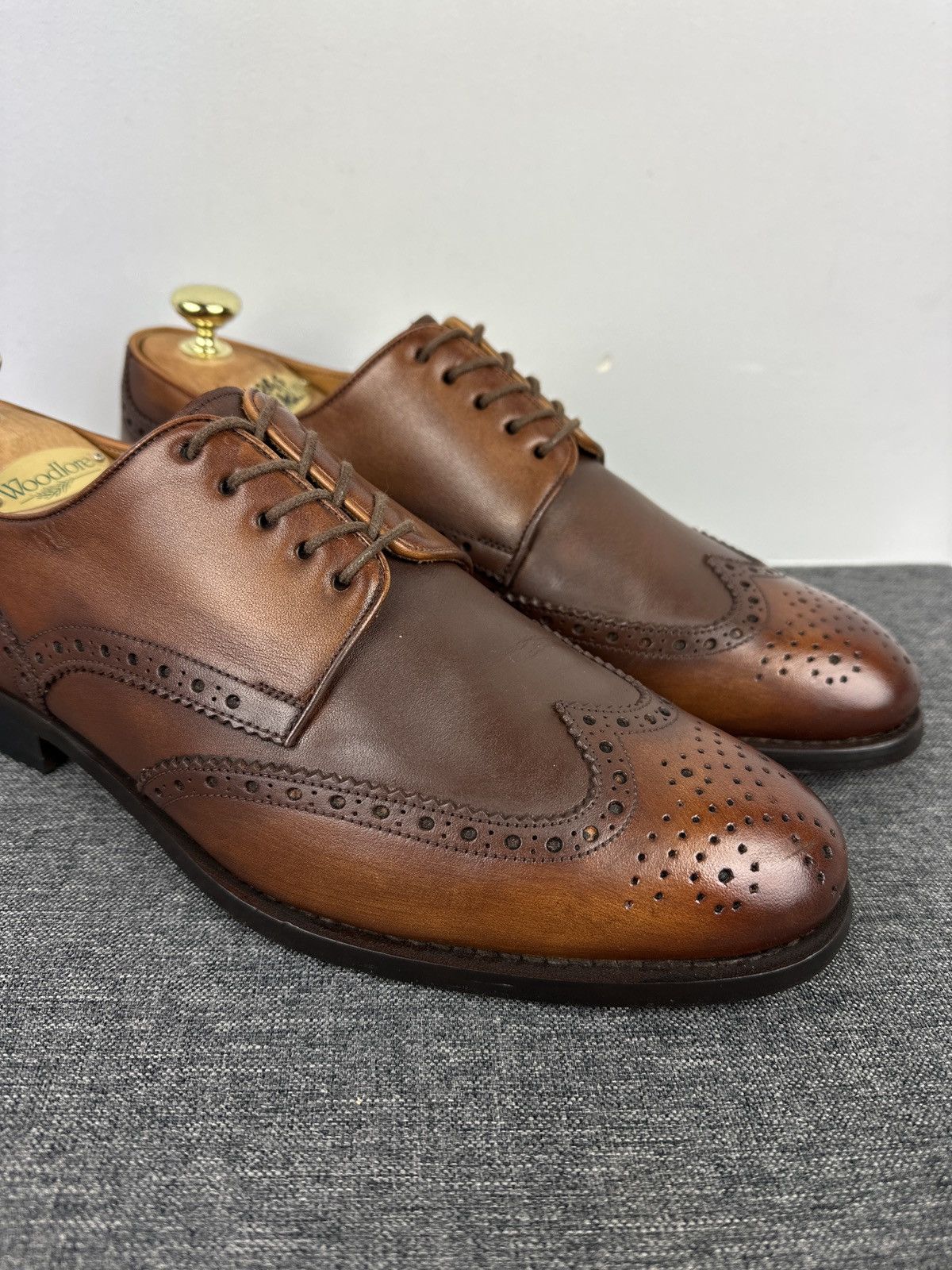 Other Jim Corbett Leather Wingtip Brogue Derby Dress Shoes Brown Size US 10 / EU 43 - 3 Thumbnail