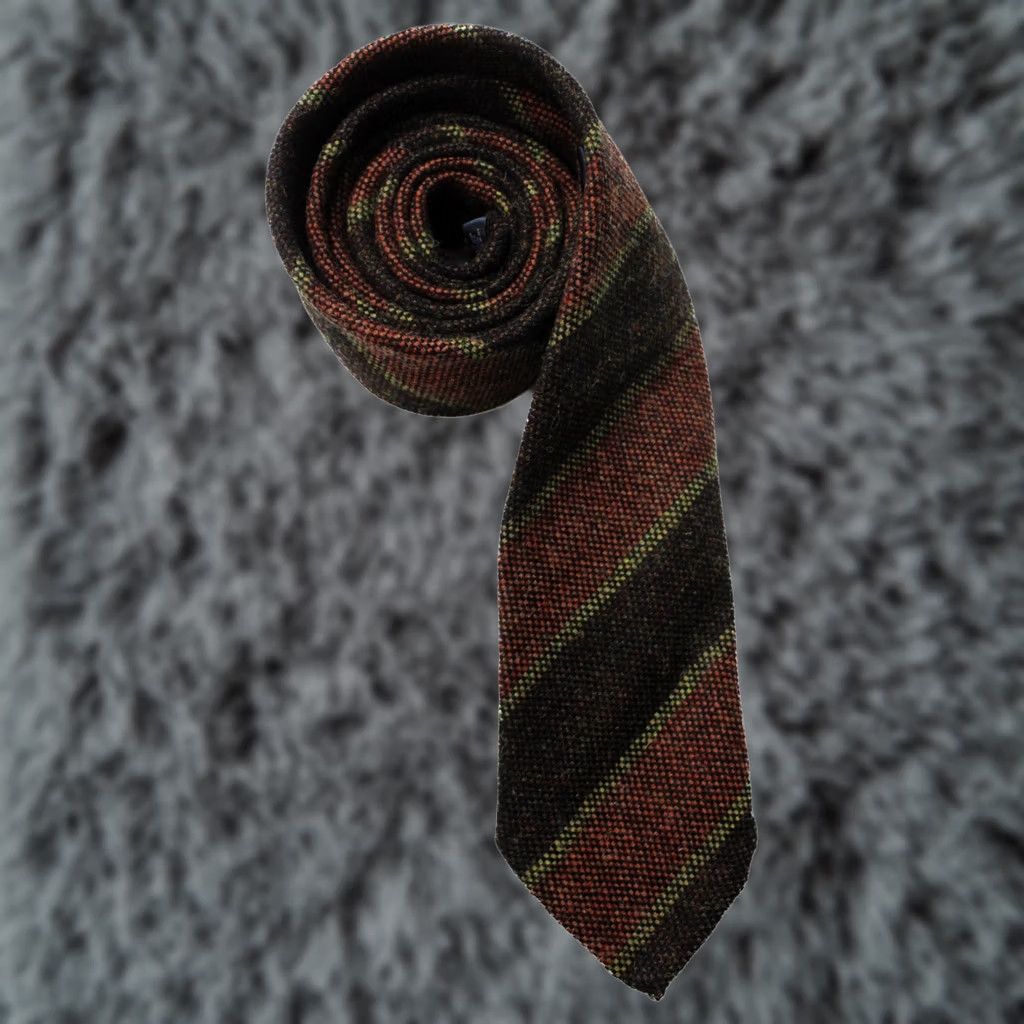 Suitsupply Suitsupply Tie Men's Wool Striped Formal Classic Tied Red 148 X 7 CM Size ONE SIZE - 1 Thumbnail
