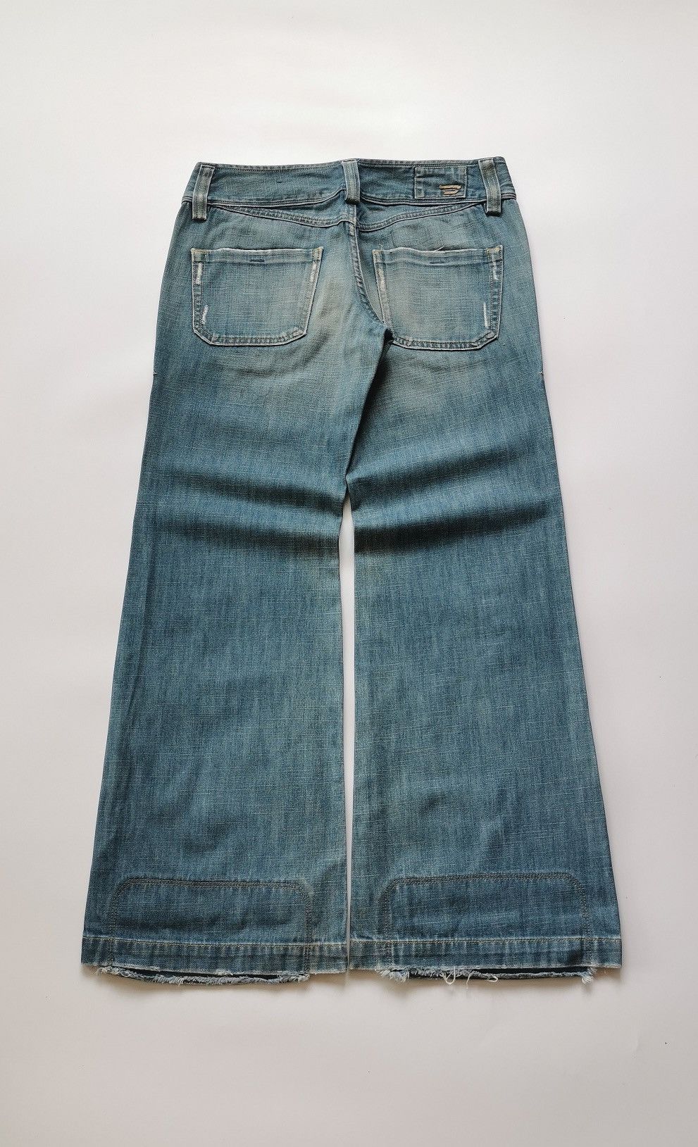 Diesel Wide Flared Bootcut Diesel Distressed Jeans Size 32" / US 10 / IT 46 - 6 Thumbnail