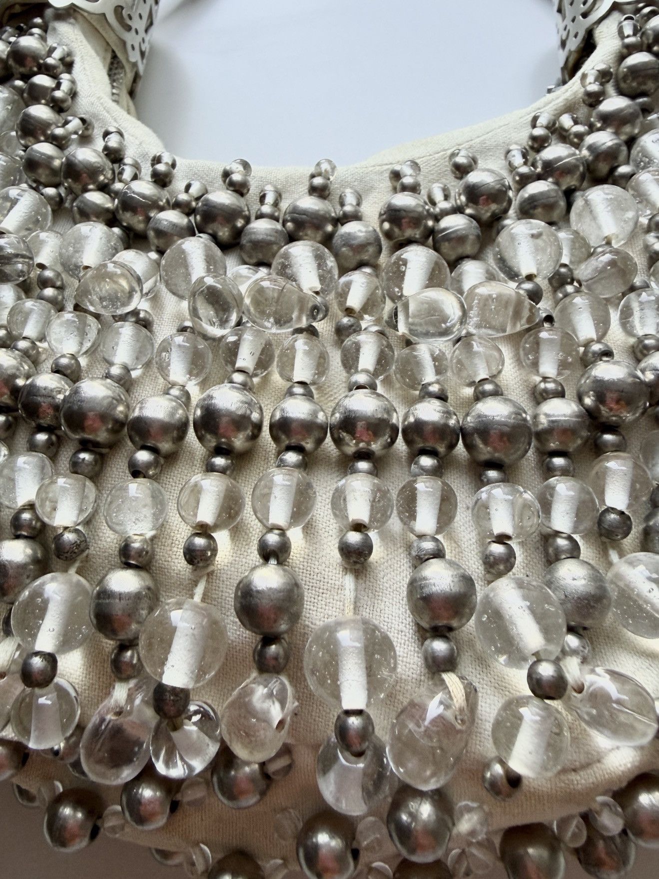 Chloe Chloe Bracelet Bag in Beaded Silver Embellishments Size ONE SIZE - 19 Thumbnail